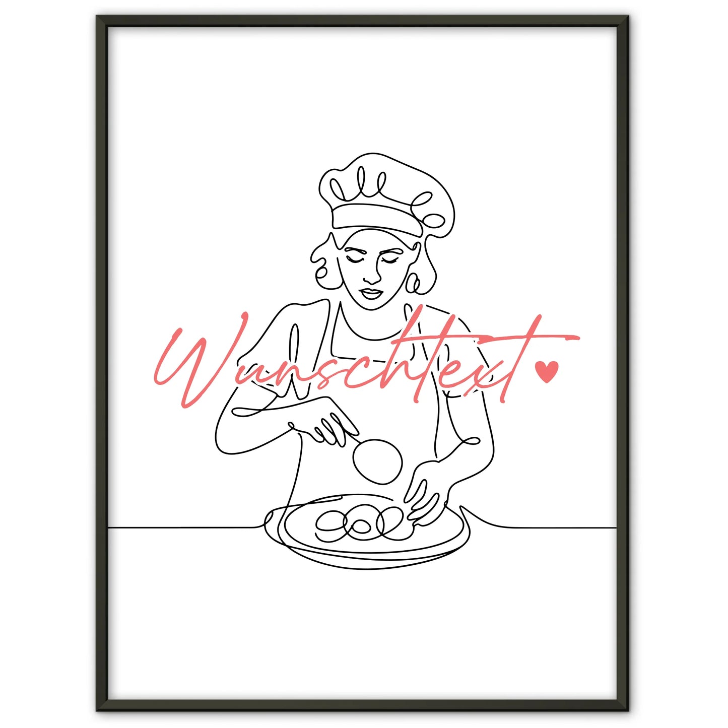 Lineart Poster Konditor Geschenk Tochter & Schwester für Konditor Konditorin confectioner