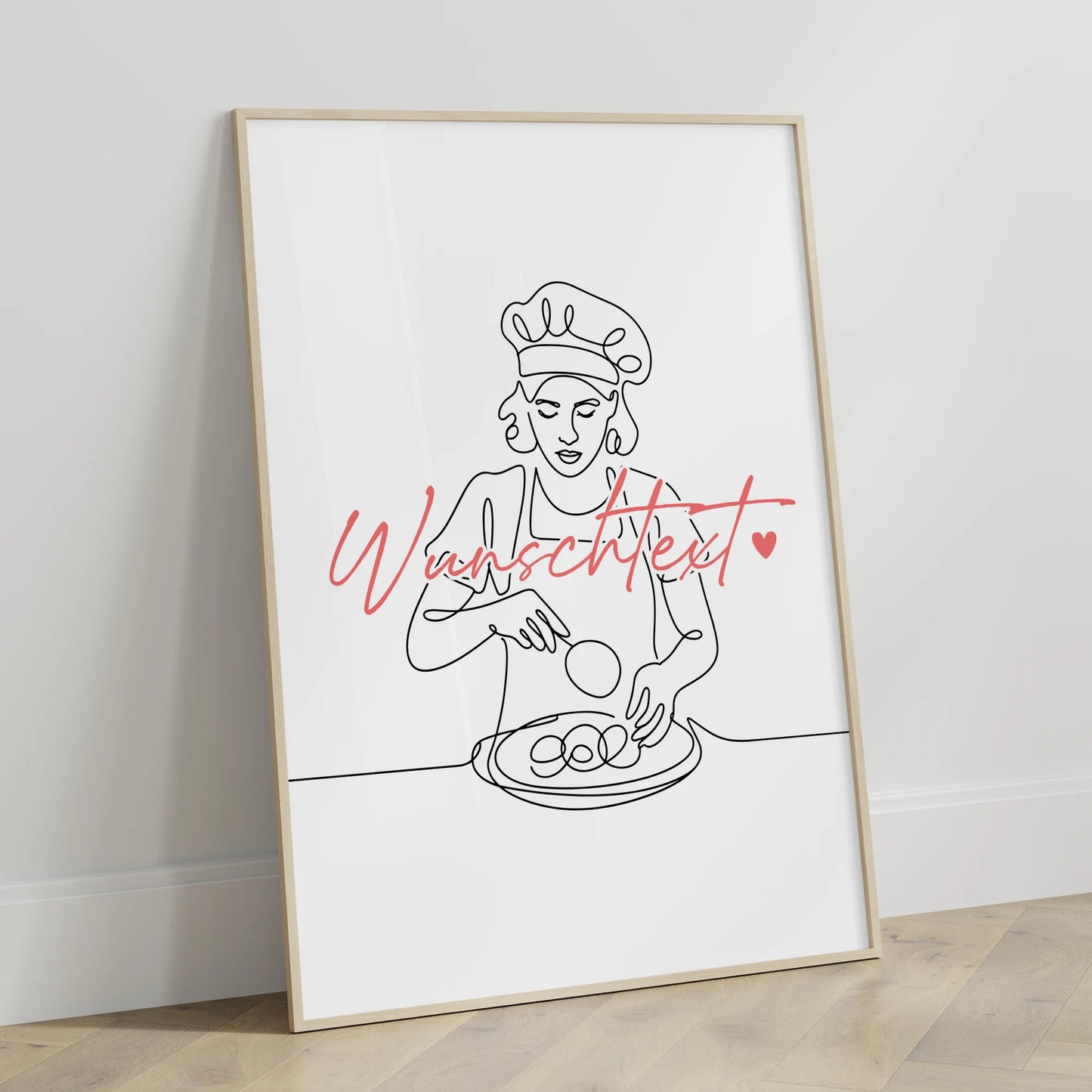 Lineart Poster Konditor Geschenk Tochter & Schwester für Konditor Konditorin confectioner