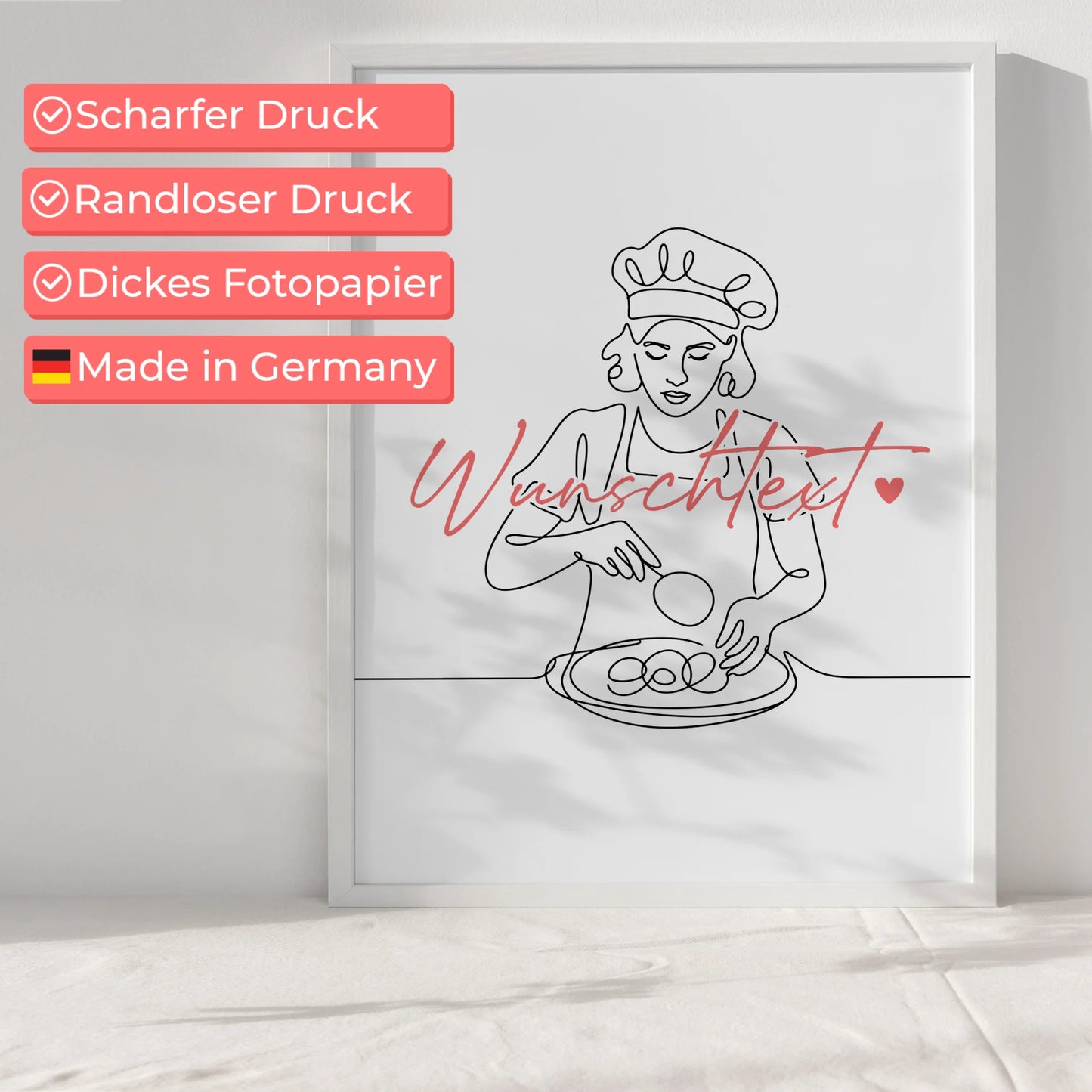 Lineart Poster Konditor Geschenk Tochter & Schwester für Konditor Konditorin confectioner