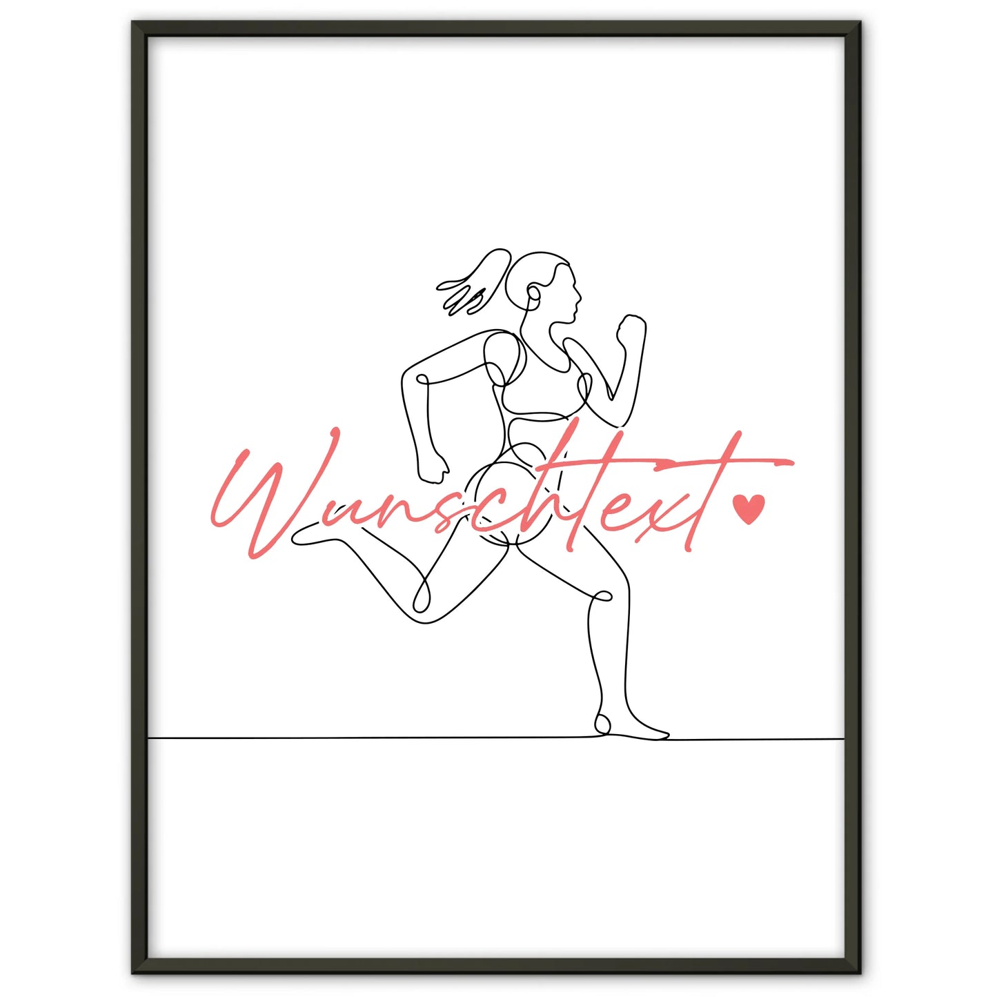 Lineart Poster Personalisiert Laufen Geschenk Tochter & Schwester für Läufer Läuferin Run
