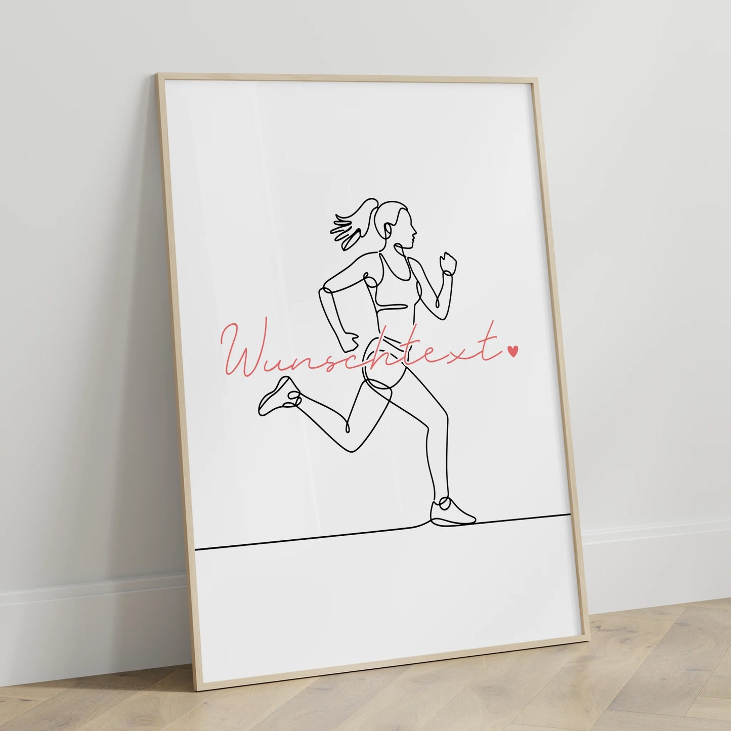 Lineart Poster Marathon Geschenk Tochter & Schwester für Marathonläufer Marathonläuferin Marathon