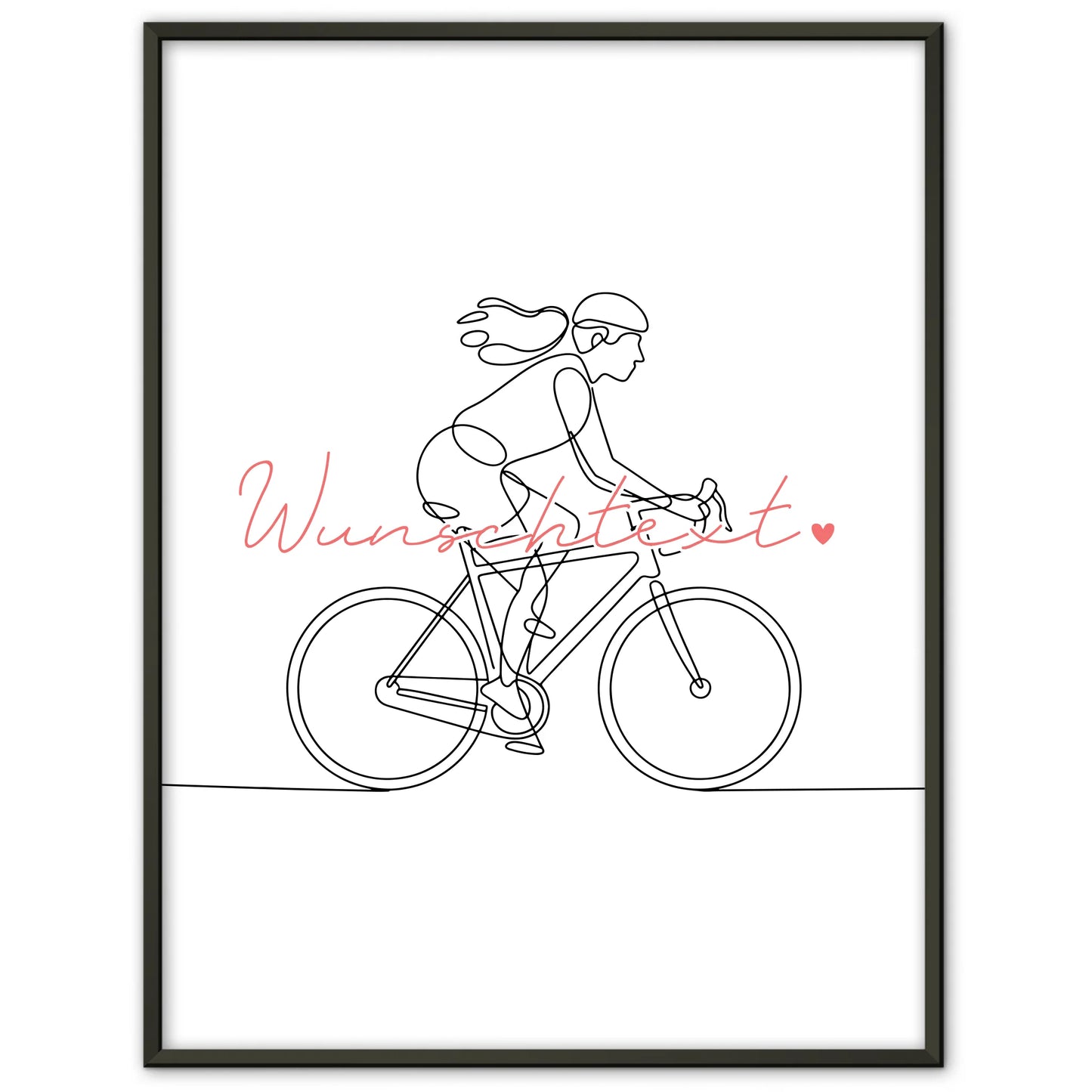 Lineart Poster Radfahren Geschenk Tochter & Schwester für Radfahrer Radfahrerin Ride a bike