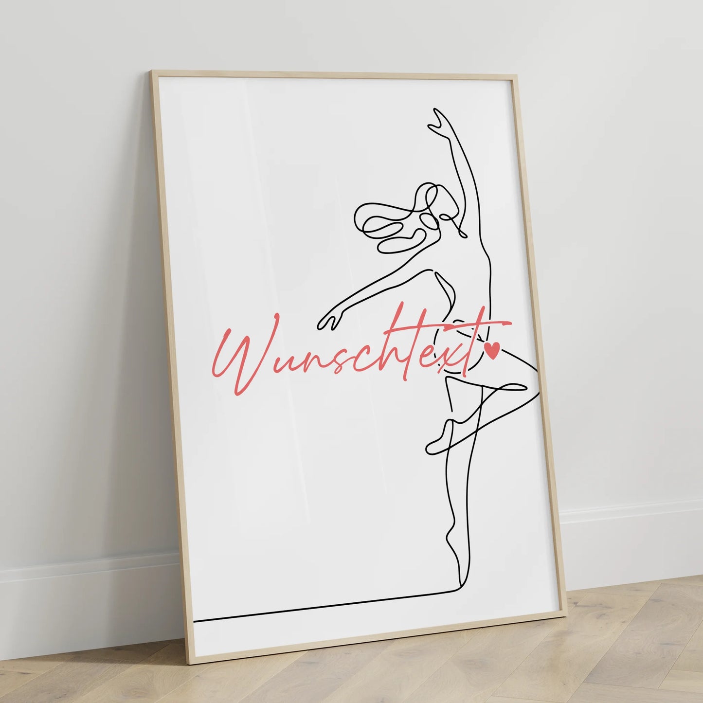 Lineart Poster Personalisiert Tanzen Geschenk Tochter & Schwester für Tänzer Tänzerin Dance