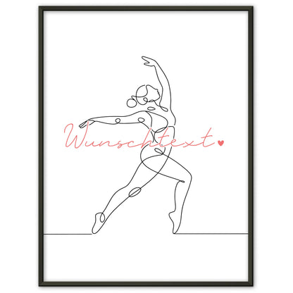 Lineart Poster Tanzsport Geschenk Tochter & Schwester für Tanzsportler Tanzsportlerin Dance sport
