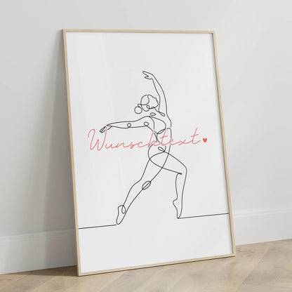 Lineart Poster Tanzsport Geschenk Tochter & Schwester für Tanzsportler Tanzsportlerin Dance sport