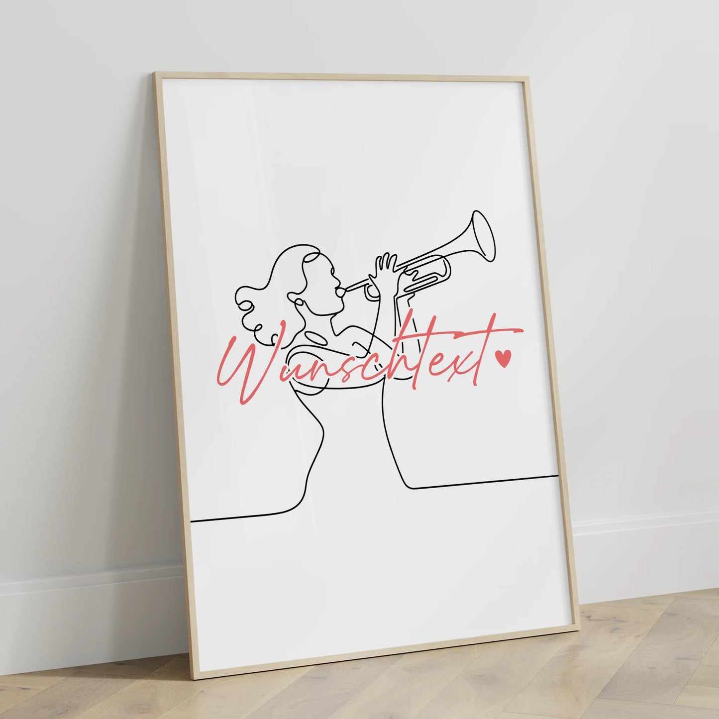 Lineart Poster Trompete Geschenk Tochter & Schwester für Trompeter Trompeterin trumpet