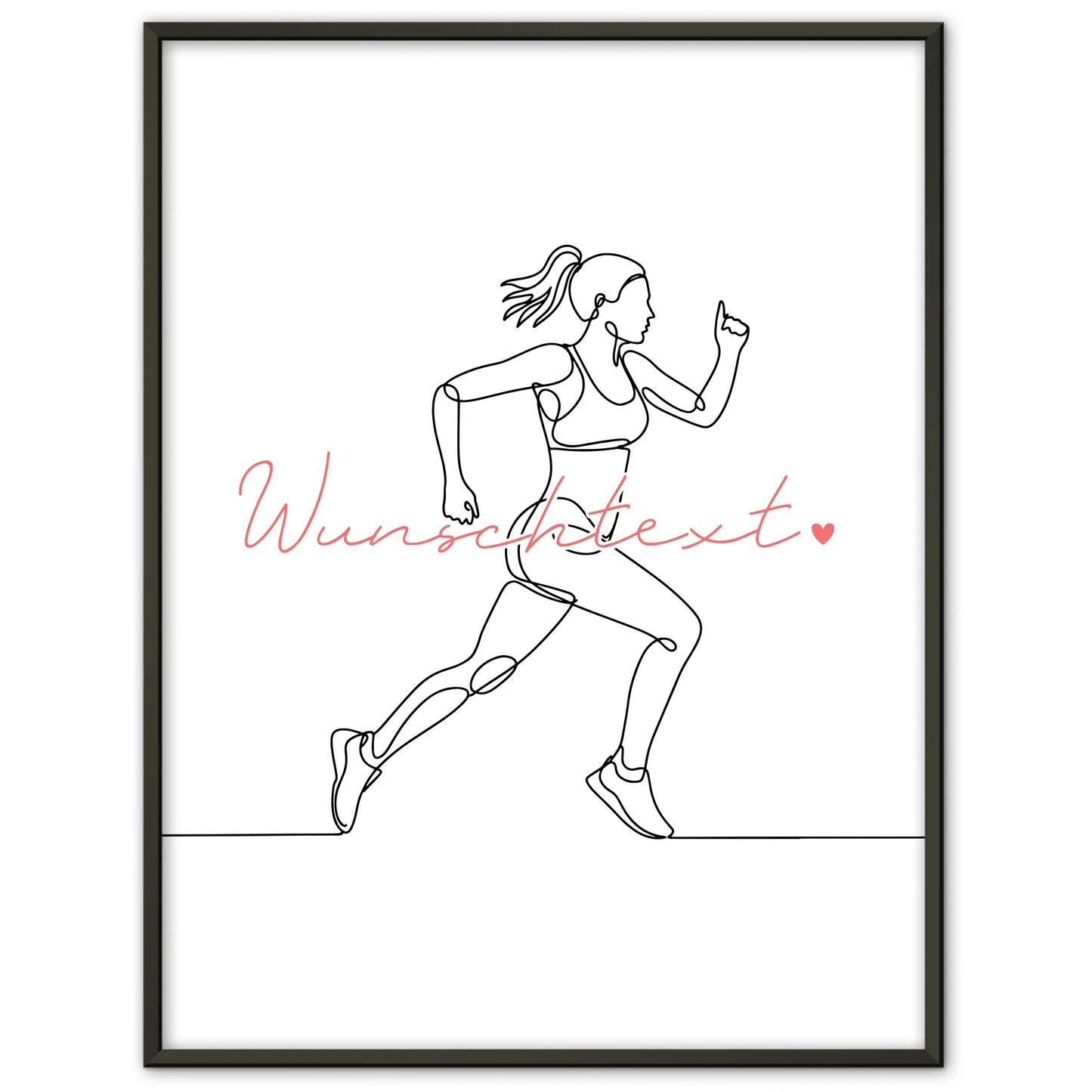 Personalisiertes Poster Lineart Ultramarathon Geschenk Tochter & Schwester für Ultramarathonläufer Ultramarathonläuferin Ultra marathon