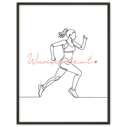 Personalisiertes Poster Lineart Ultramarathon Geschenk Tochter & Schwester für Ultramarathonläufer Ultramarathonläuferin Ultra marathon
