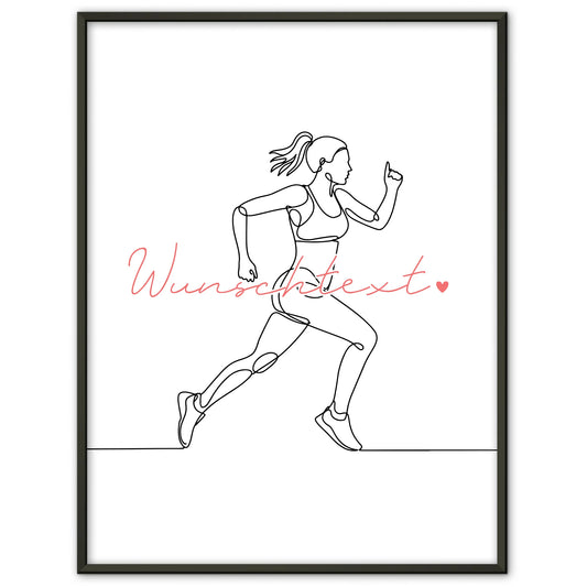 Personalisiertes Poster Lineart Ultramarathon Geschenk Tochter & Schwester für Ultramarathonläufer Ultramarathonläuferin Ultra marathon
