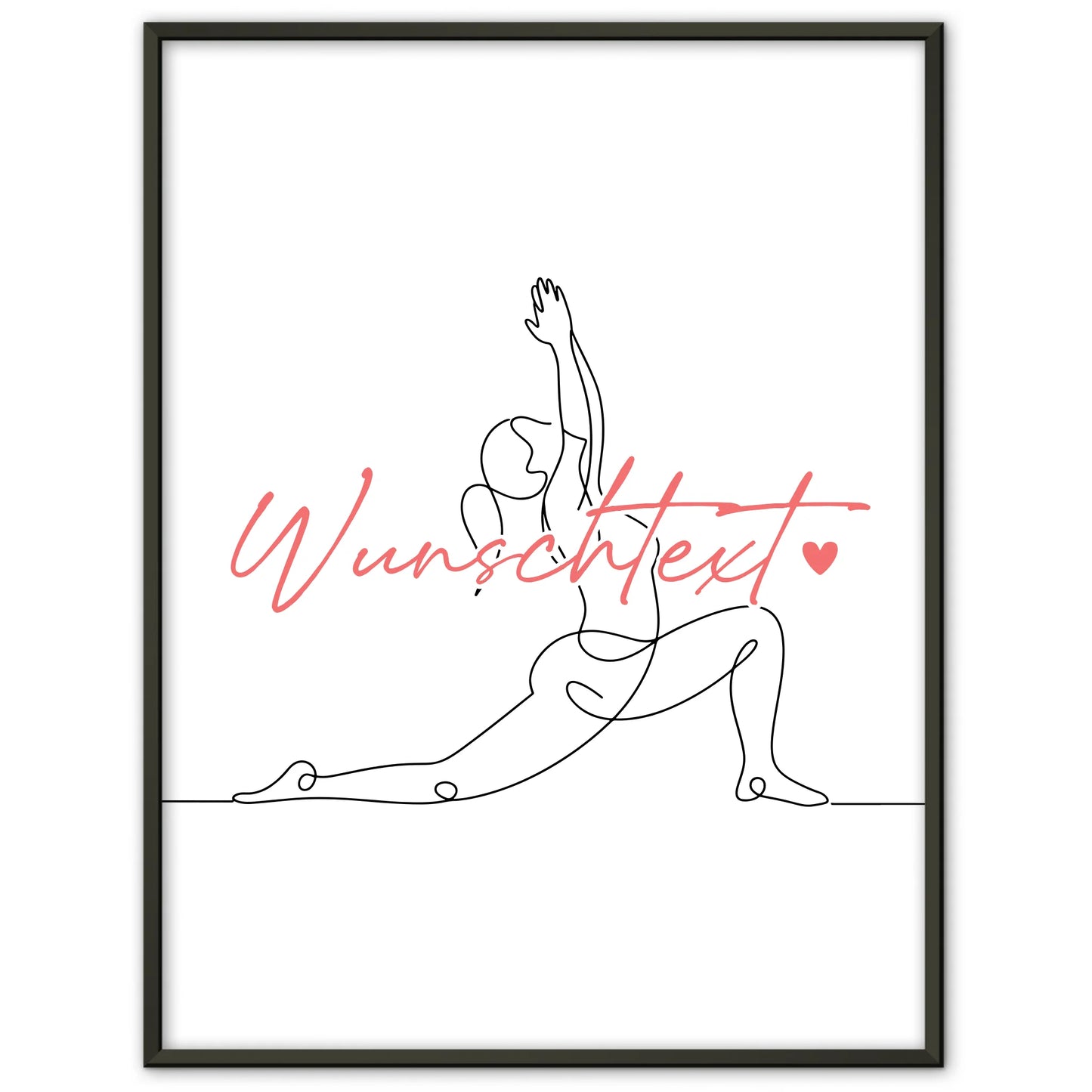 Lineart Poster Personalisiert Yoga Geschenk Tochter & Schwester für Yogi Yogini yoga