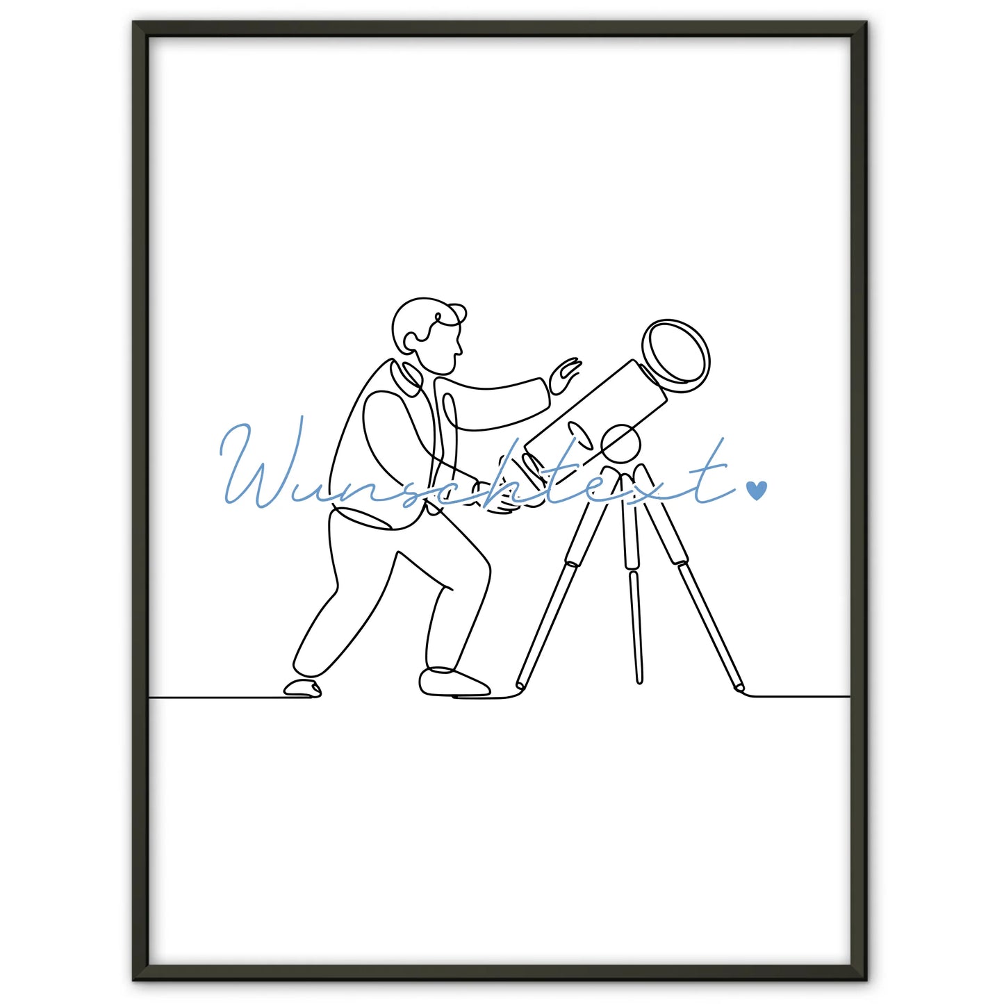 Lineart Poster Astronomie Geschenk Sohn & Bruder für Astronom Astronomin astronomy