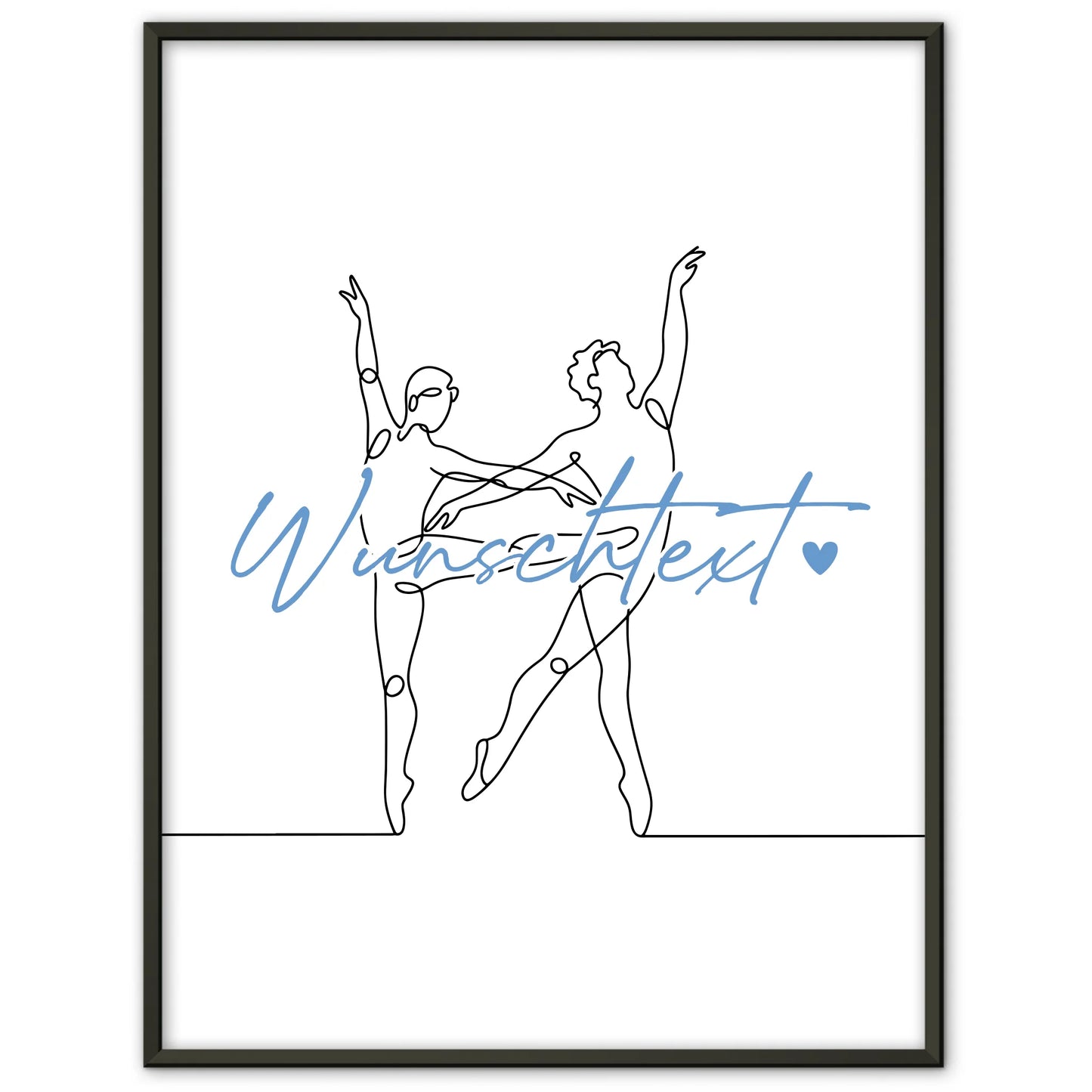 Personalisiertes Poster Lineart Ballett Geschenk Sohn & Bruder für Balletttänzer Balletttänzerin ballet