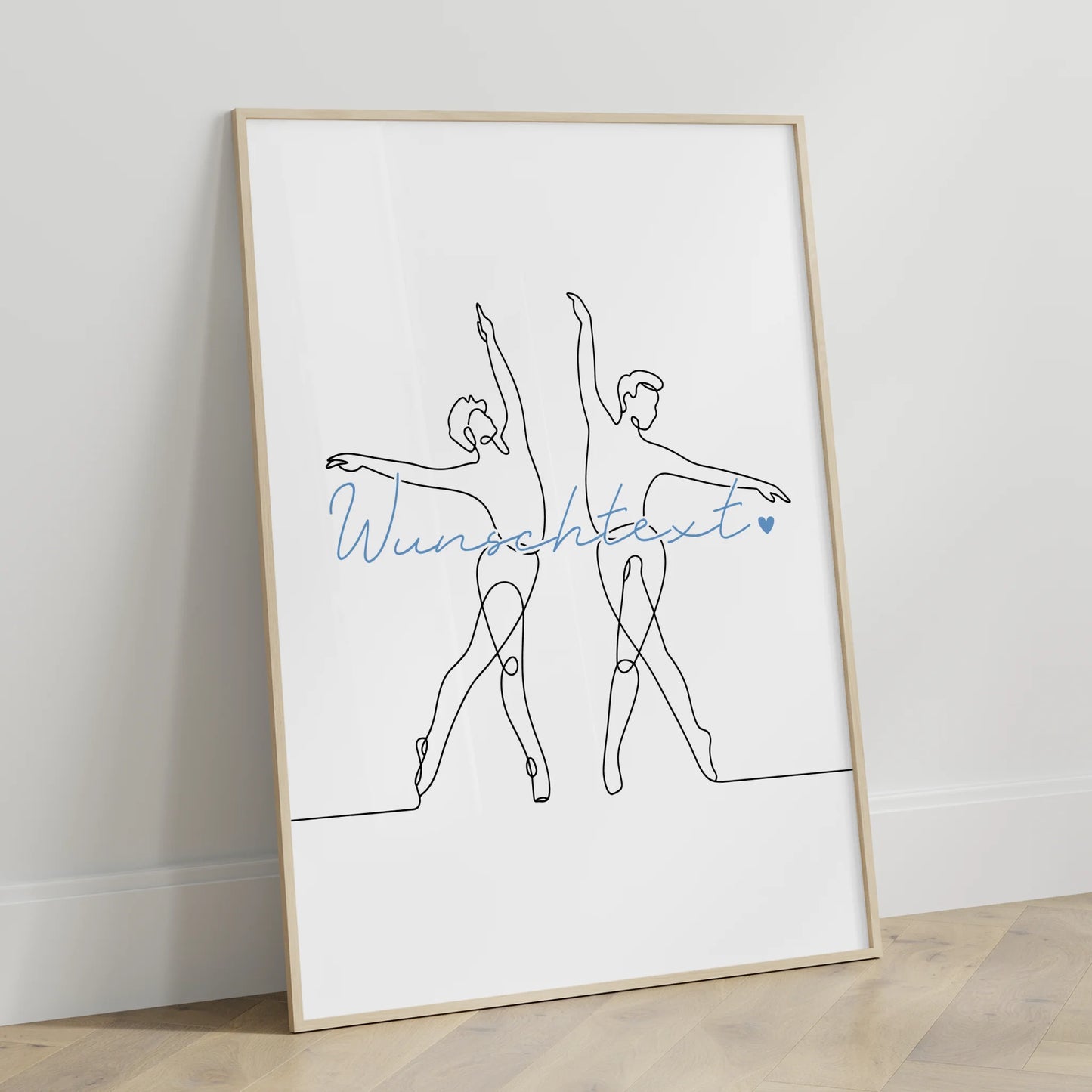Lineart Poster Personalisiert Ballett Geschenk Sohn & Bruder für Balletttänzer Balletttänzerin ballet
