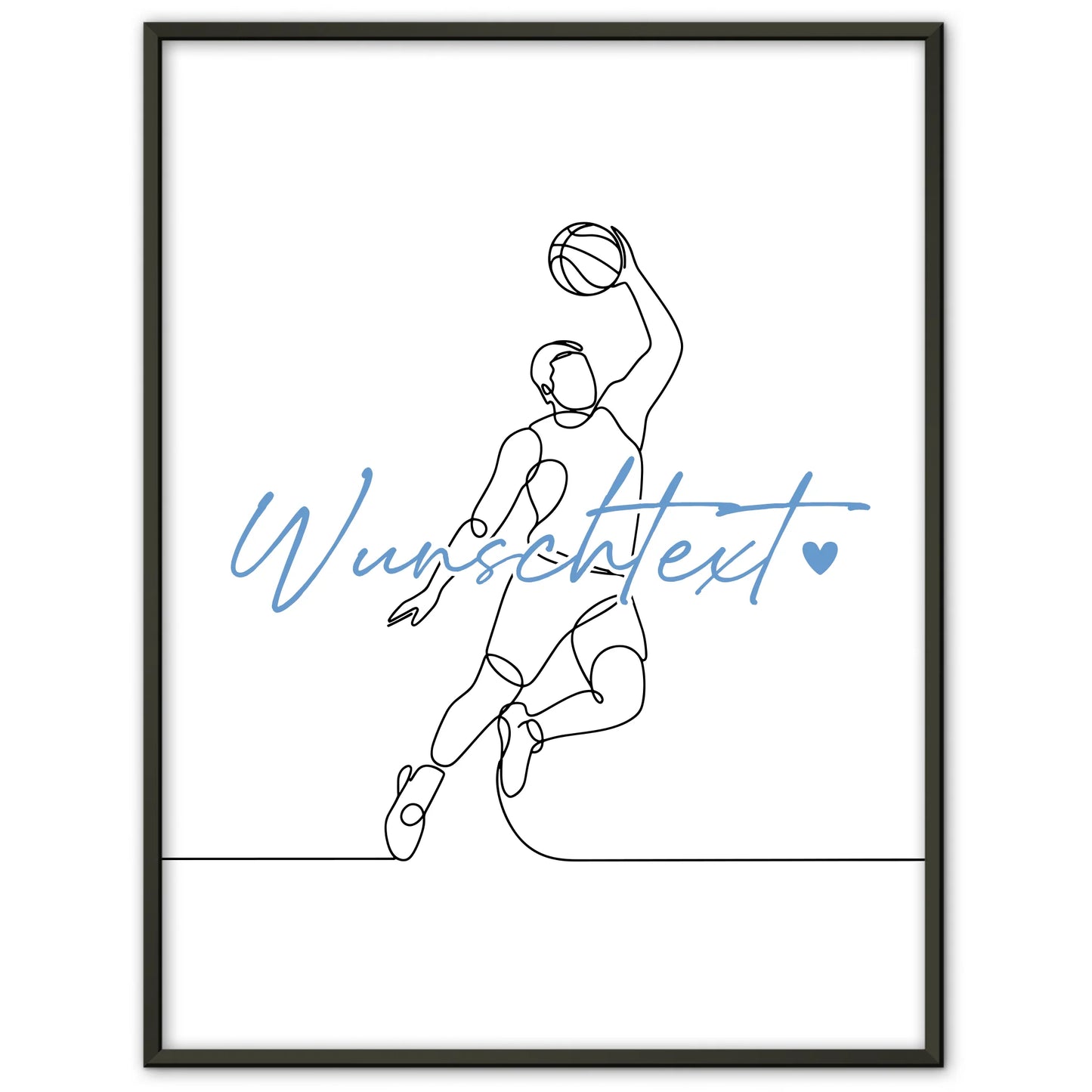 Lineart Poster Basketball Geschenk Sohn & Bruder für Basketballer Basketballerin basketball