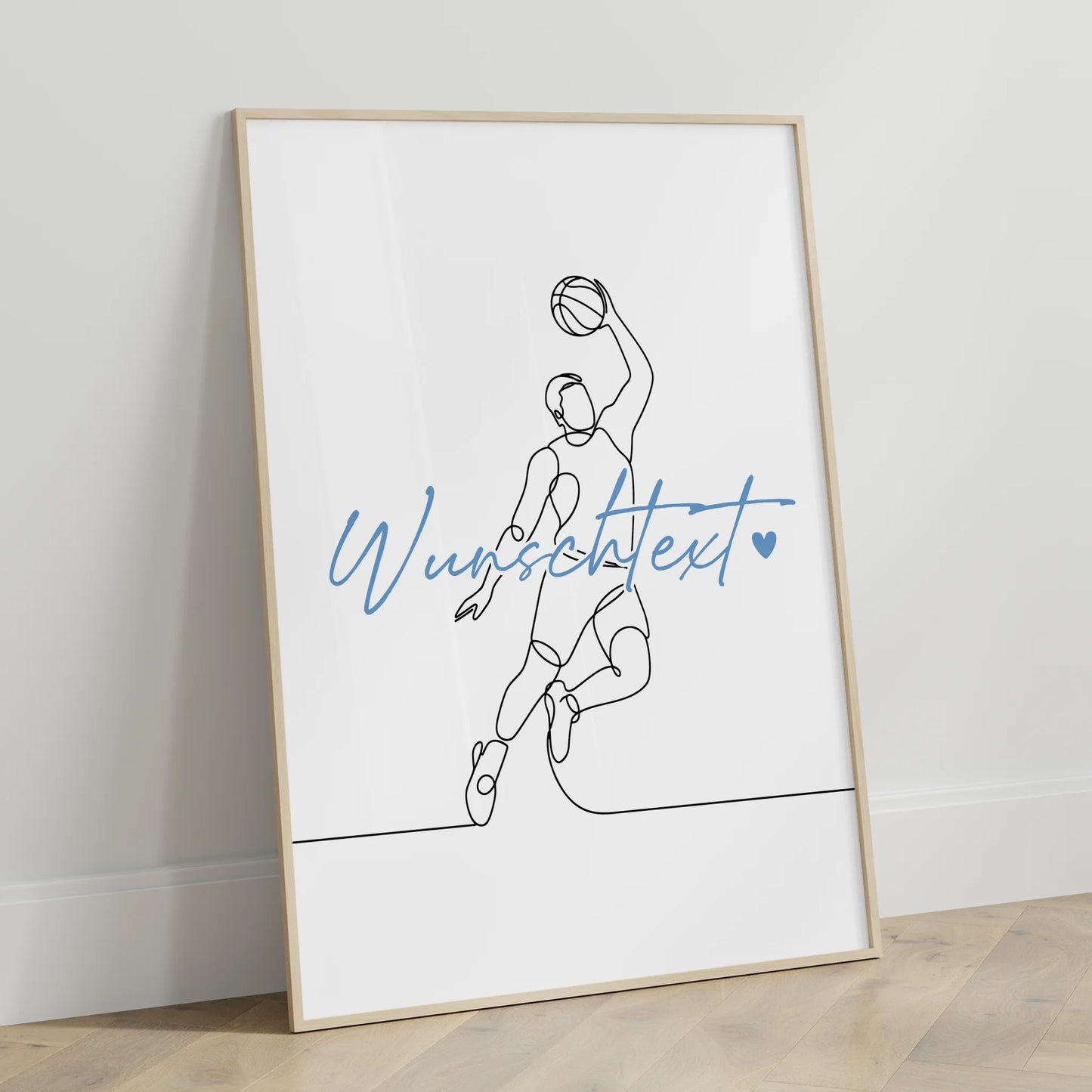 Lineart Poster Basketball Geschenk Sohn & Bruder für Basketballer Basketballerin basketball