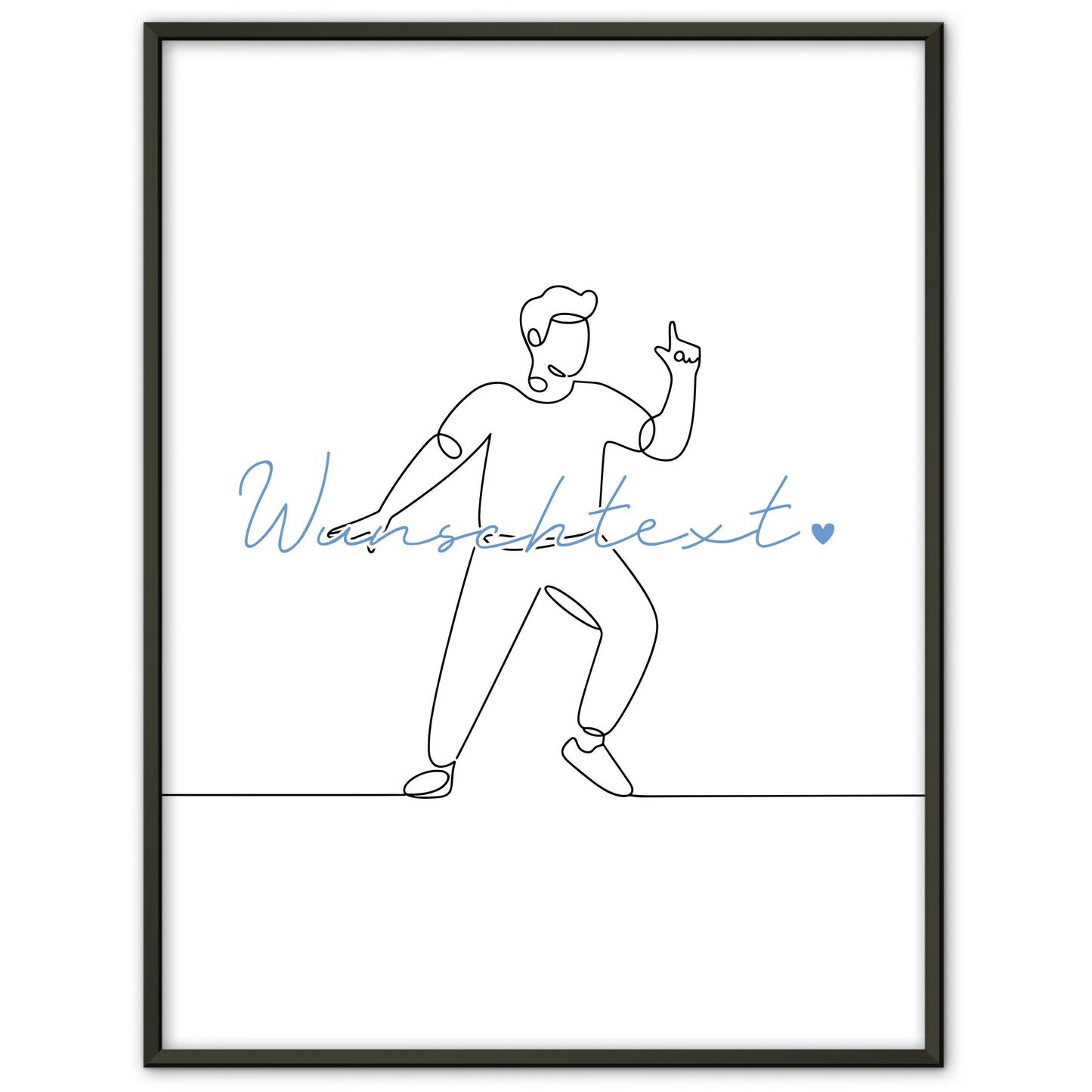 Personalisiertes Poster Lineart Bloggen Geschenk Sohn & Bruder für Blogger Bloggerin Blogging