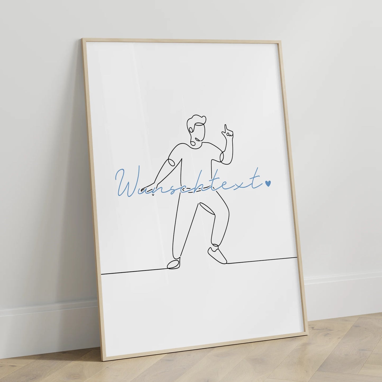 Personalisiertes Poster Lineart Bloggen Geschenk Sohn & Bruder für Blogger Bloggerin Blogging