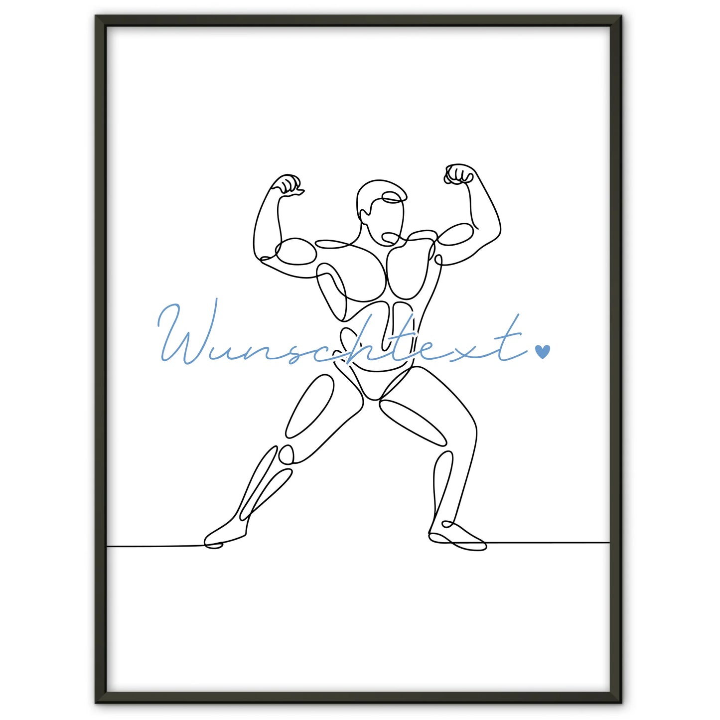 Lineart Poster Bodybuilding Geschenk Sohn & Bruder für Bodybuilder Bodybuilderin Bodybuilding