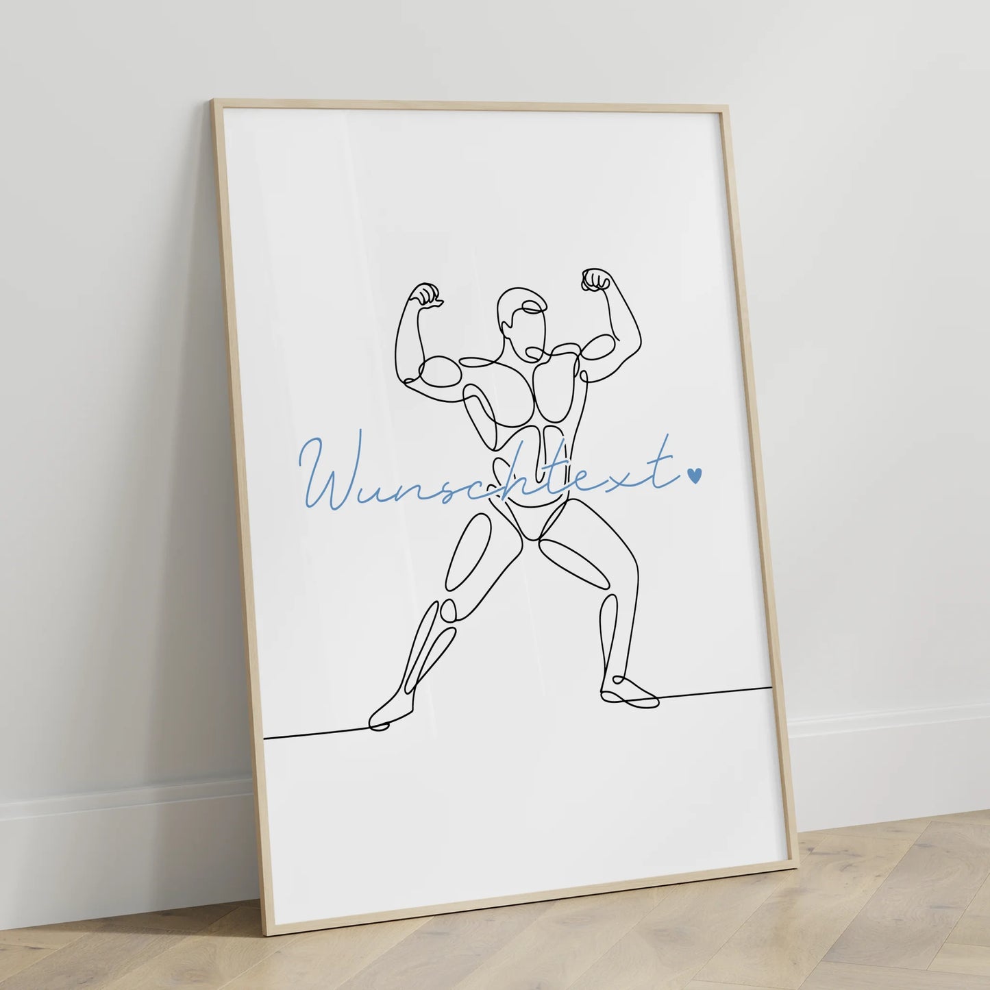 Lineart Poster Bodybuilding Geschenk Sohn & Bruder für Bodybuilder Bodybuilderin Bodybuilding