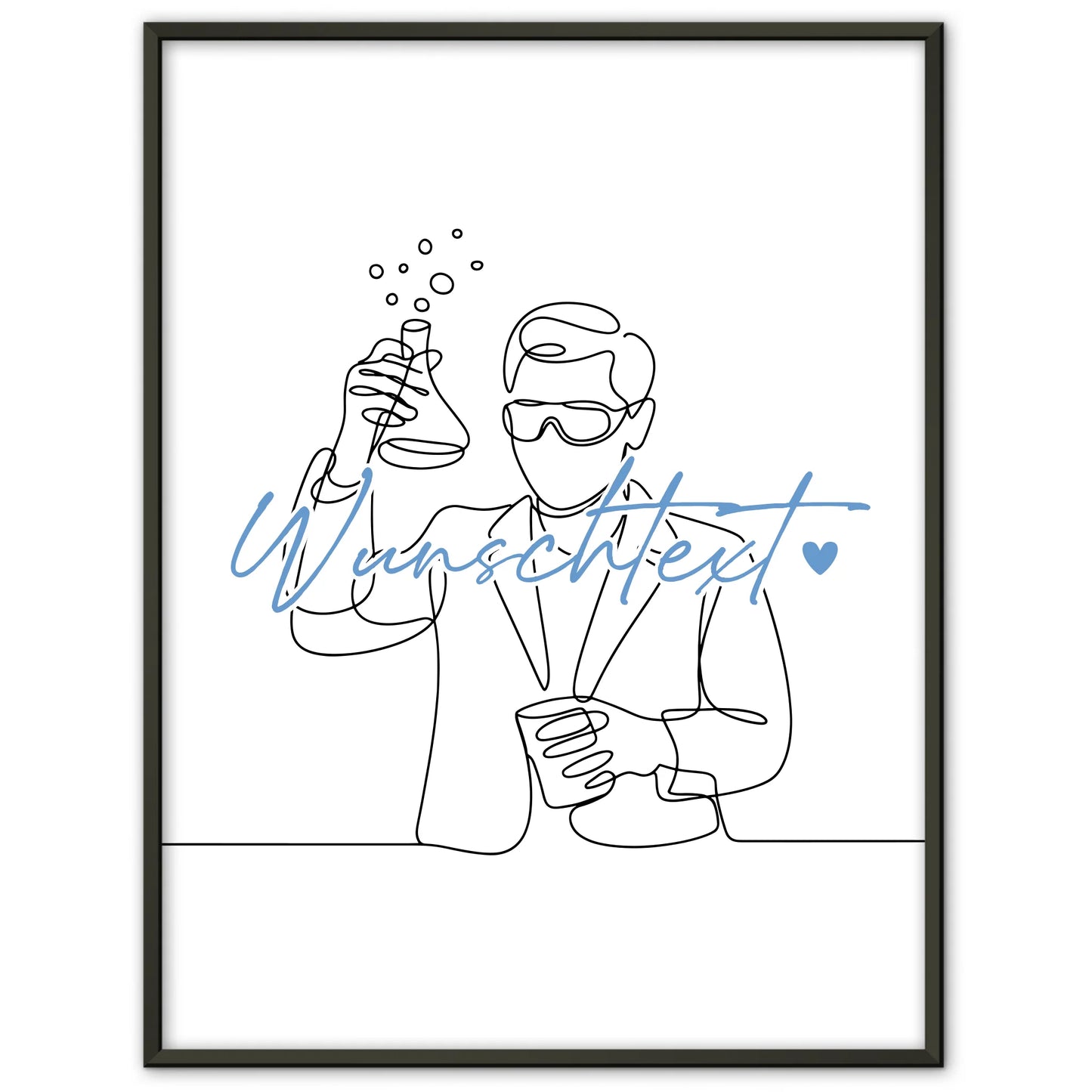 Lineart Poster Chemikant Geschenk Sohn & Bruder für Chemikant Chemikantin Chemist