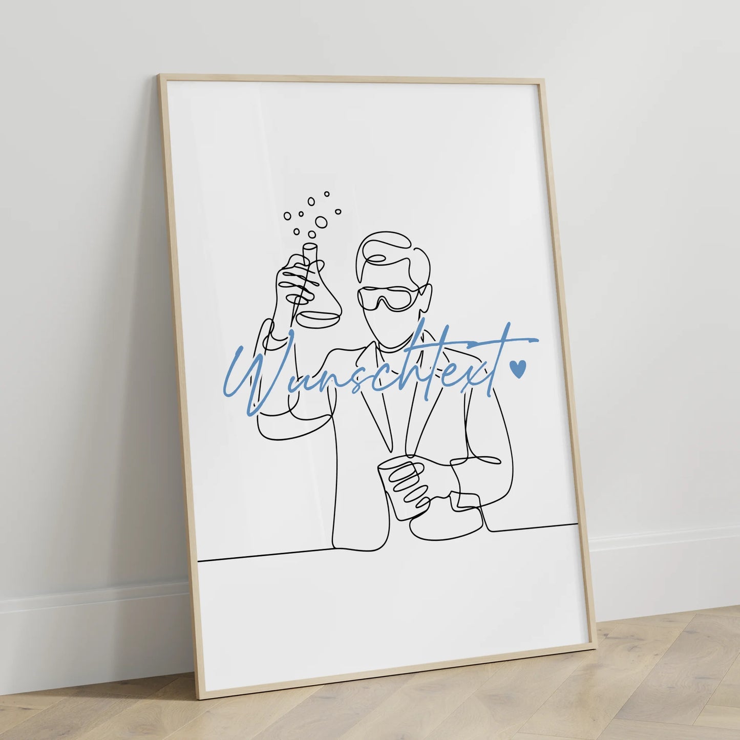 Lineart Poster Chemikant Geschenk Sohn & Bruder für Chemikant Chemikantin Chemist