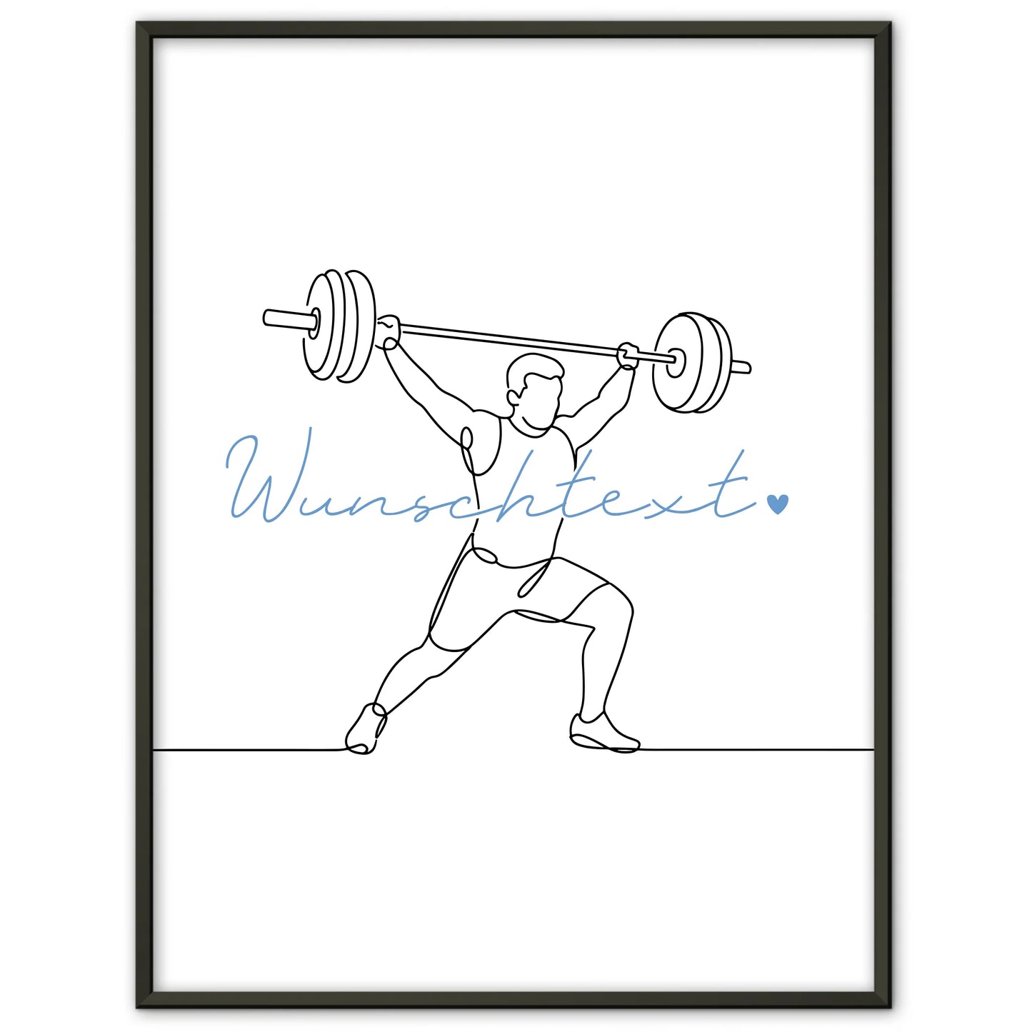 Personalisiertes Poster Lineart Crossfit Geschenk Sohn & Bruder für Crossfitter Crossfitterin CrossFit