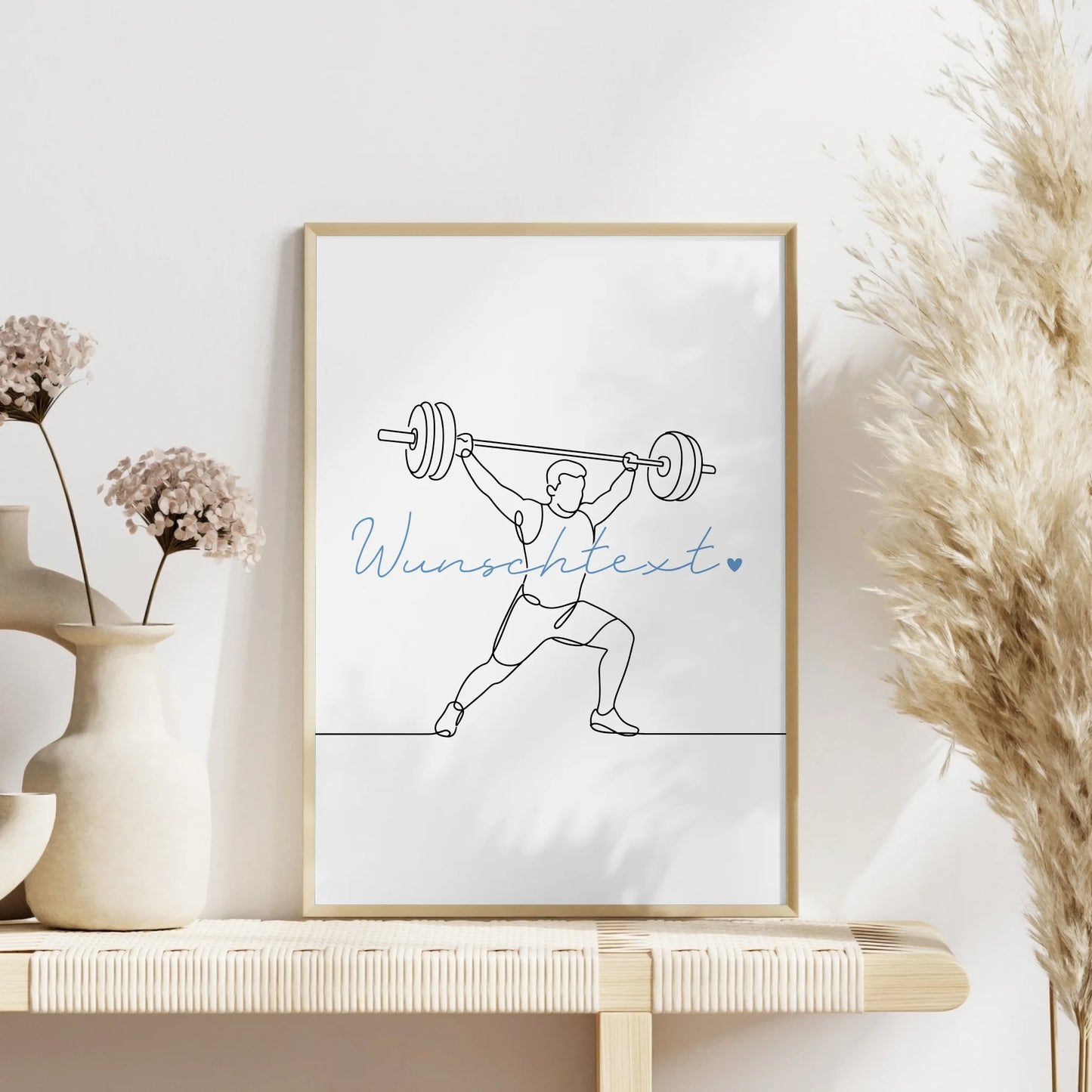Personalisiertes Poster Lineart Crossfit Geschenk Sohn & Bruder für Crossfitter Crossfitterin CrossFit