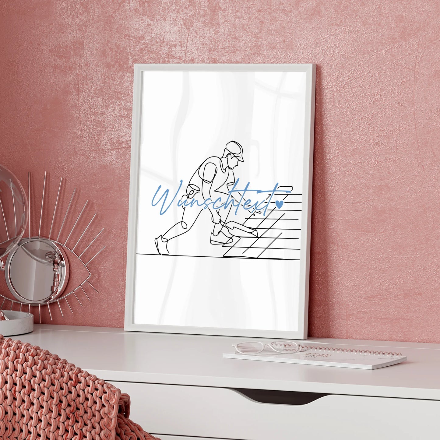 Lineart Poster Personalisiert Dachdecker Geschenk Sohn & Bruder für Dachdecker Dachdeckerin Roofer
