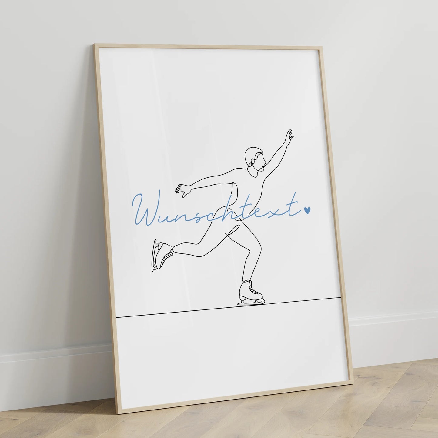 Lineart Poster Personalisiert Eislaufen Geschenk Sohn & Bruder für Eisläufer Eisläuferin Ice skating