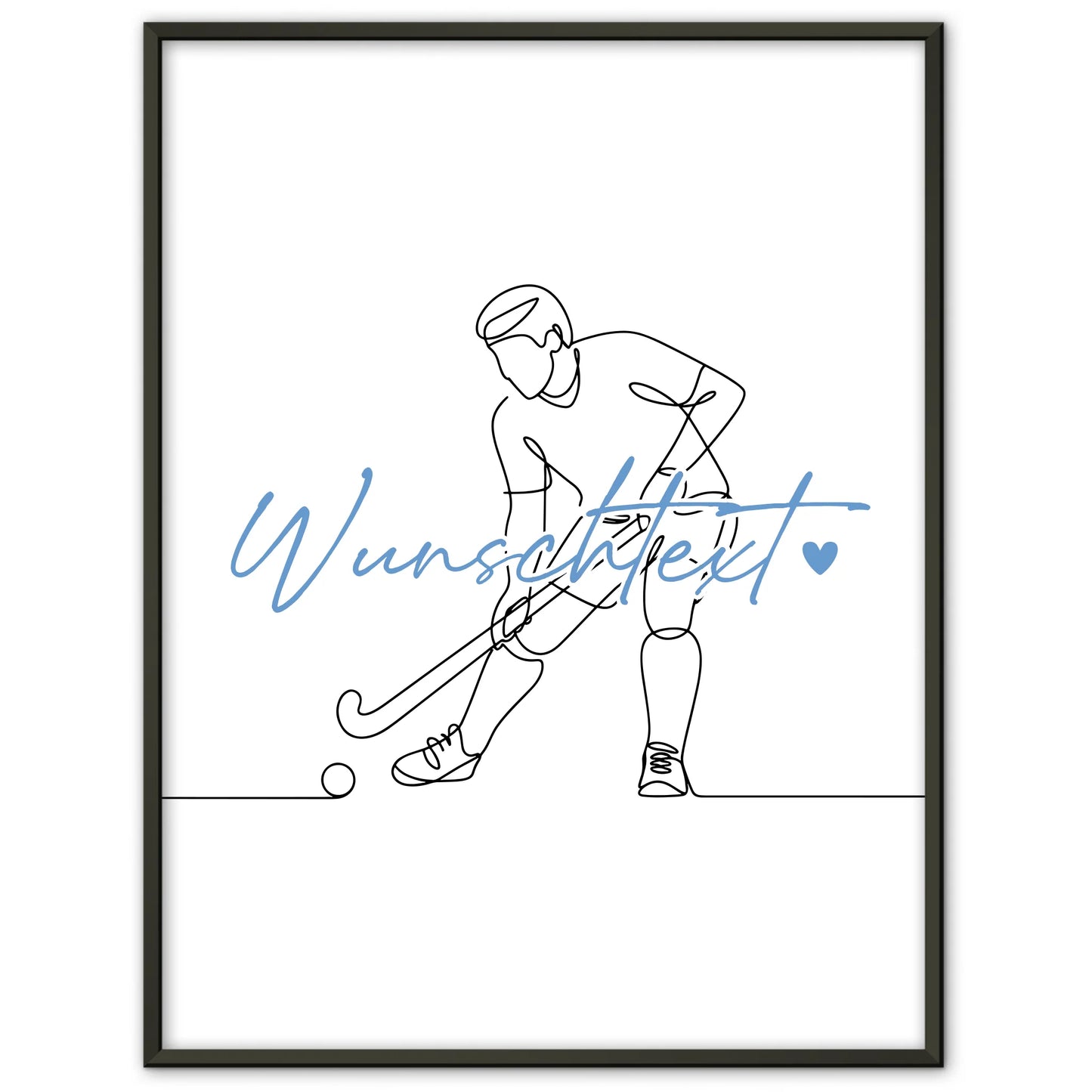 Lineart Poster Feldhockey Geschenk Sohn & Bruder für Feldhockeyspieler Feldhockeyspielerin Field hockey