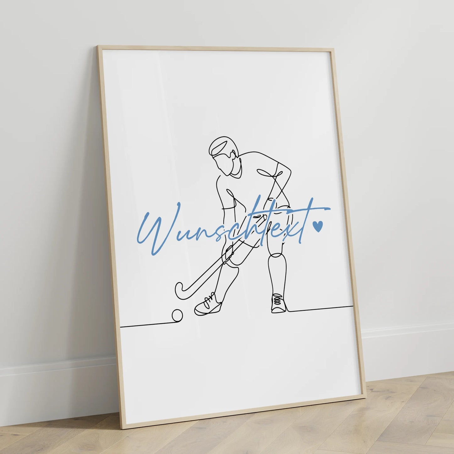 Lineart Poster Feldhockey Geschenk Sohn & Bruder für Feldhockeyspieler Feldhockeyspielerin Field hockey