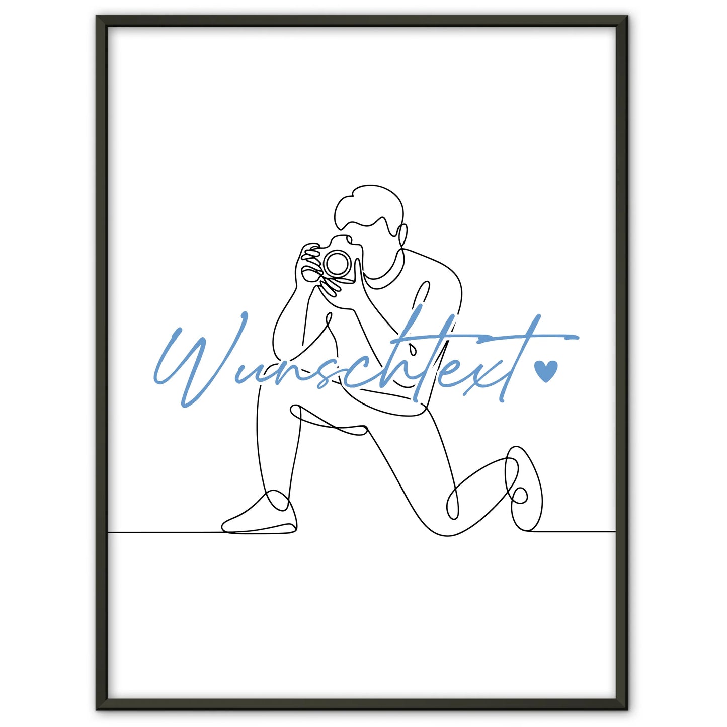 Lineart Poster Personalisiert Fotograf Geschenk Sohn & Bruder für Fotograf Fotografin photographer