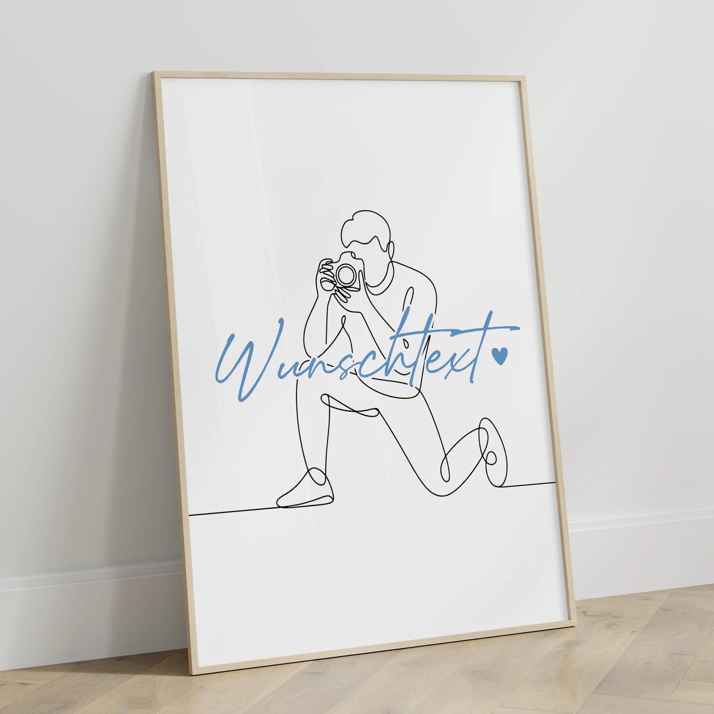 Lineart Poster Personalisiert Fotograf Geschenk Sohn & Bruder für Fotograf Fotografin photographer