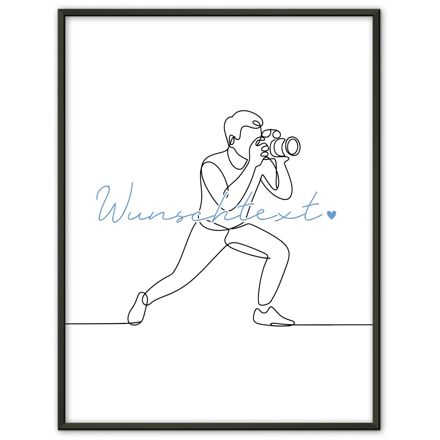 Lineart Poster Fotografie Geschenk Sohn & Bruder für Fotograf Fotografin photography
