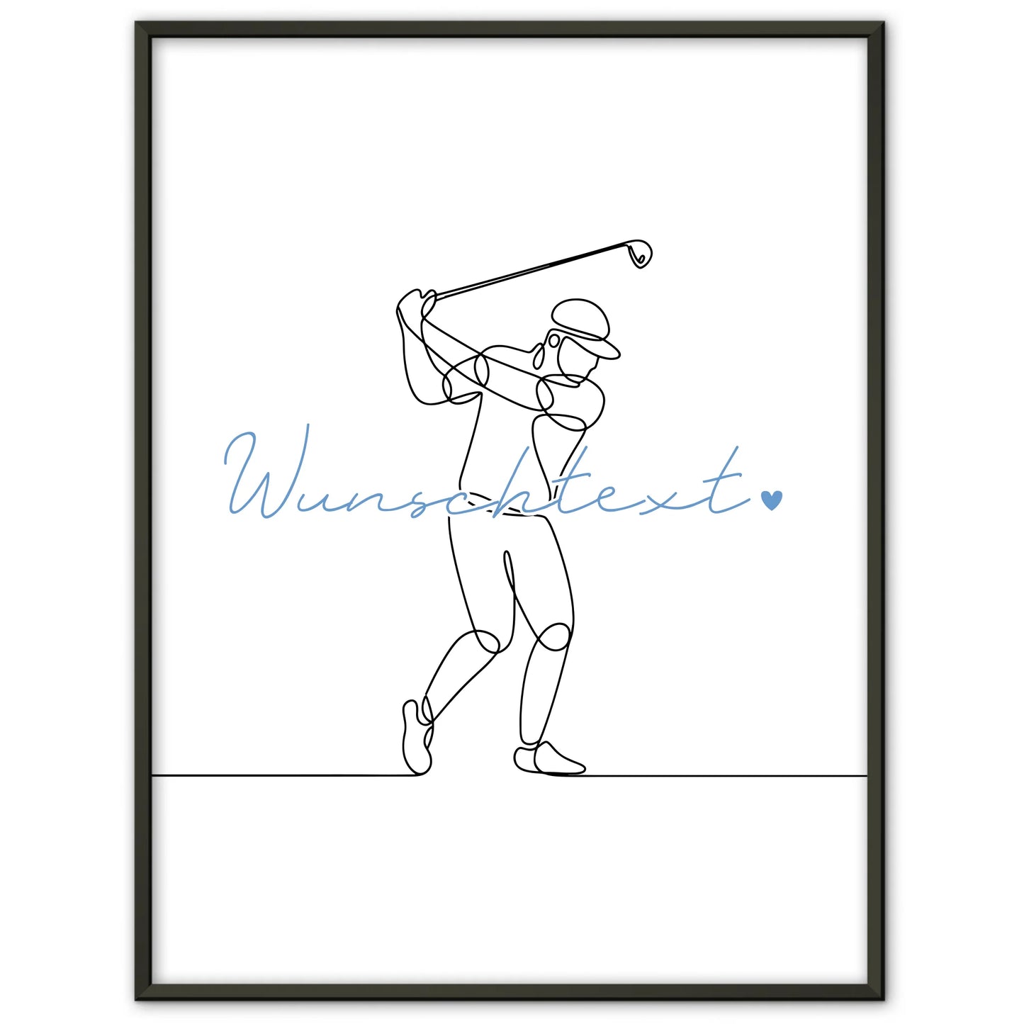 Lineart Poster Golf Geschenk Sohn & Bruder für Golfer Golferin golf