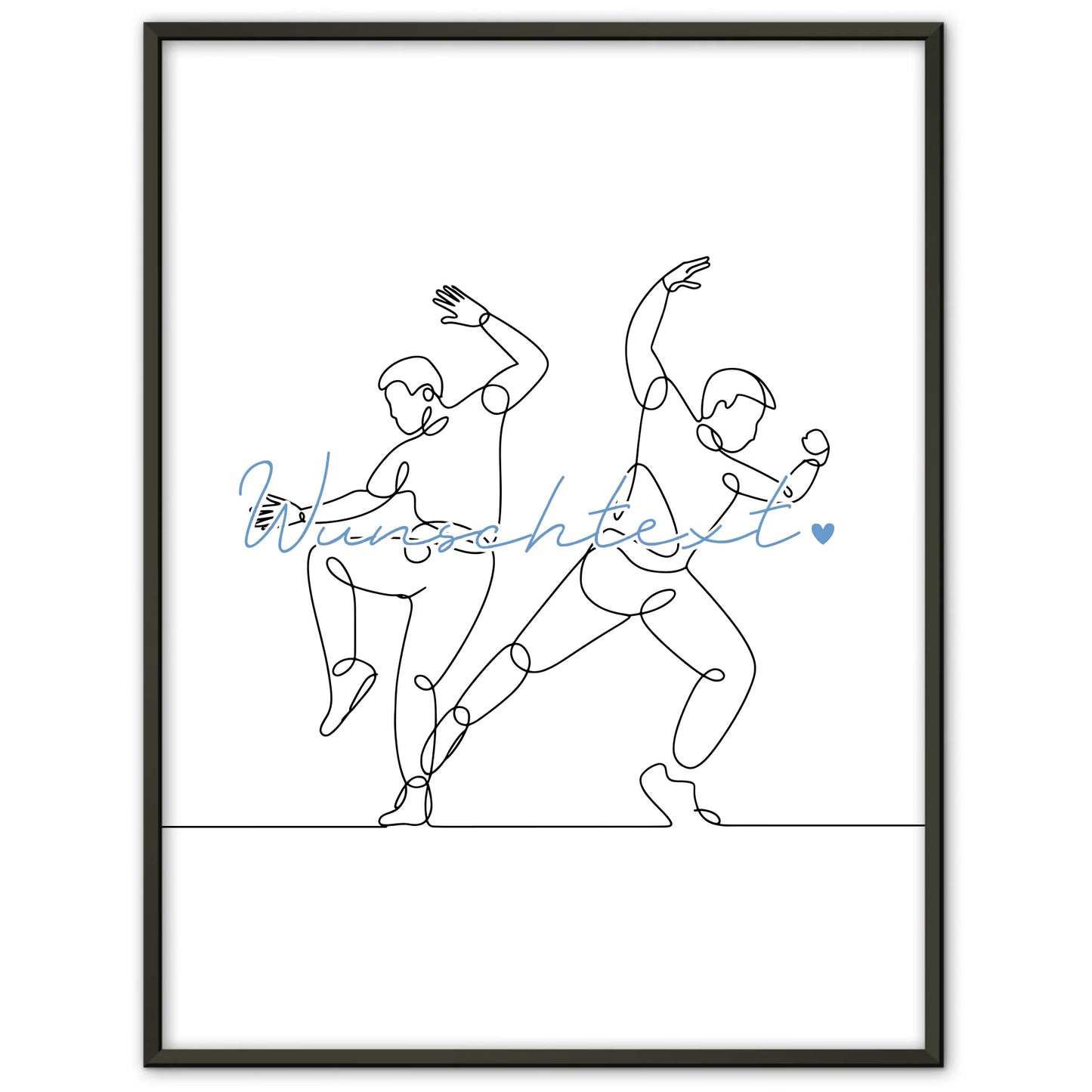 Lineart Poster Personalisiert Hip-Hop Geschenk Sohn & Bruder für Hip-Hop-Tänzer Hip-Hop-Tänzerin Hip hop