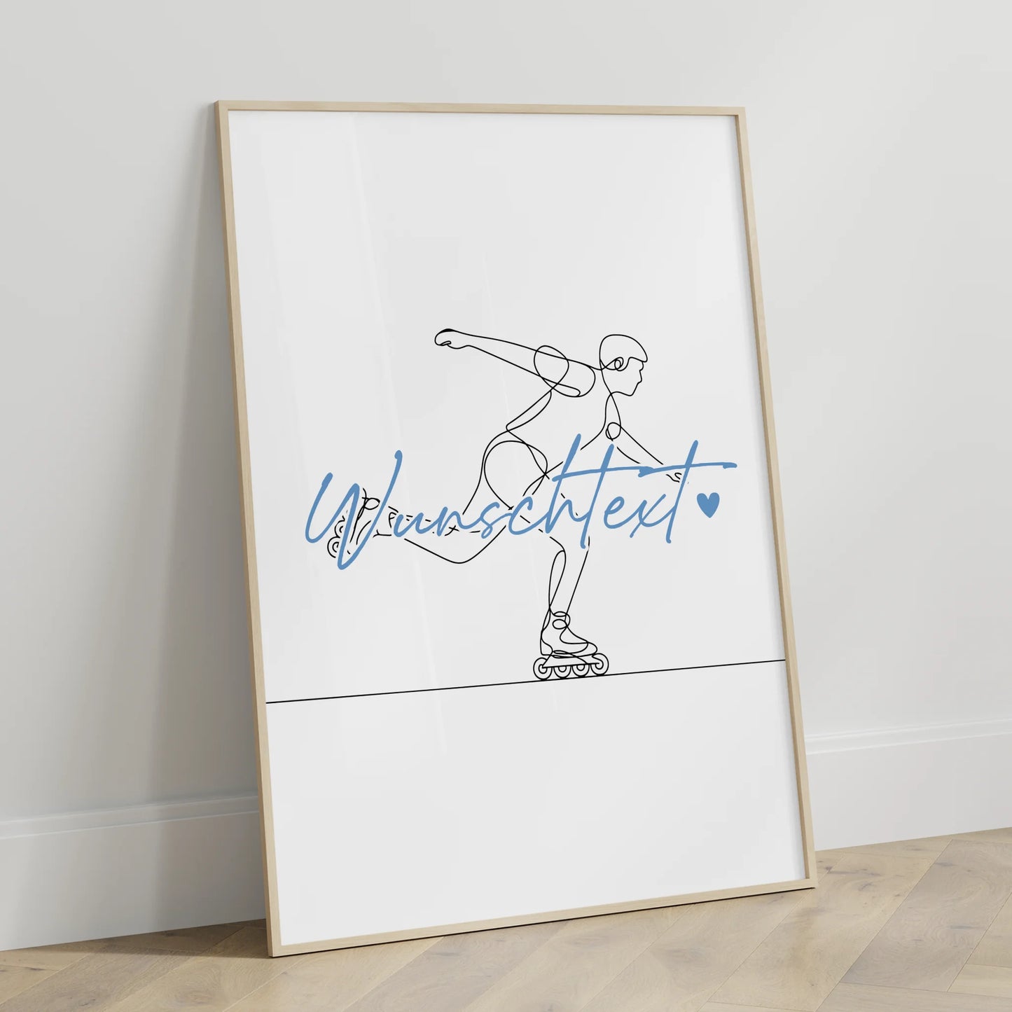 Lineart Poster Inline-Skaten Geschenk Sohn & Bruder für Inline-Skater Inline-Skaterin Inline skating