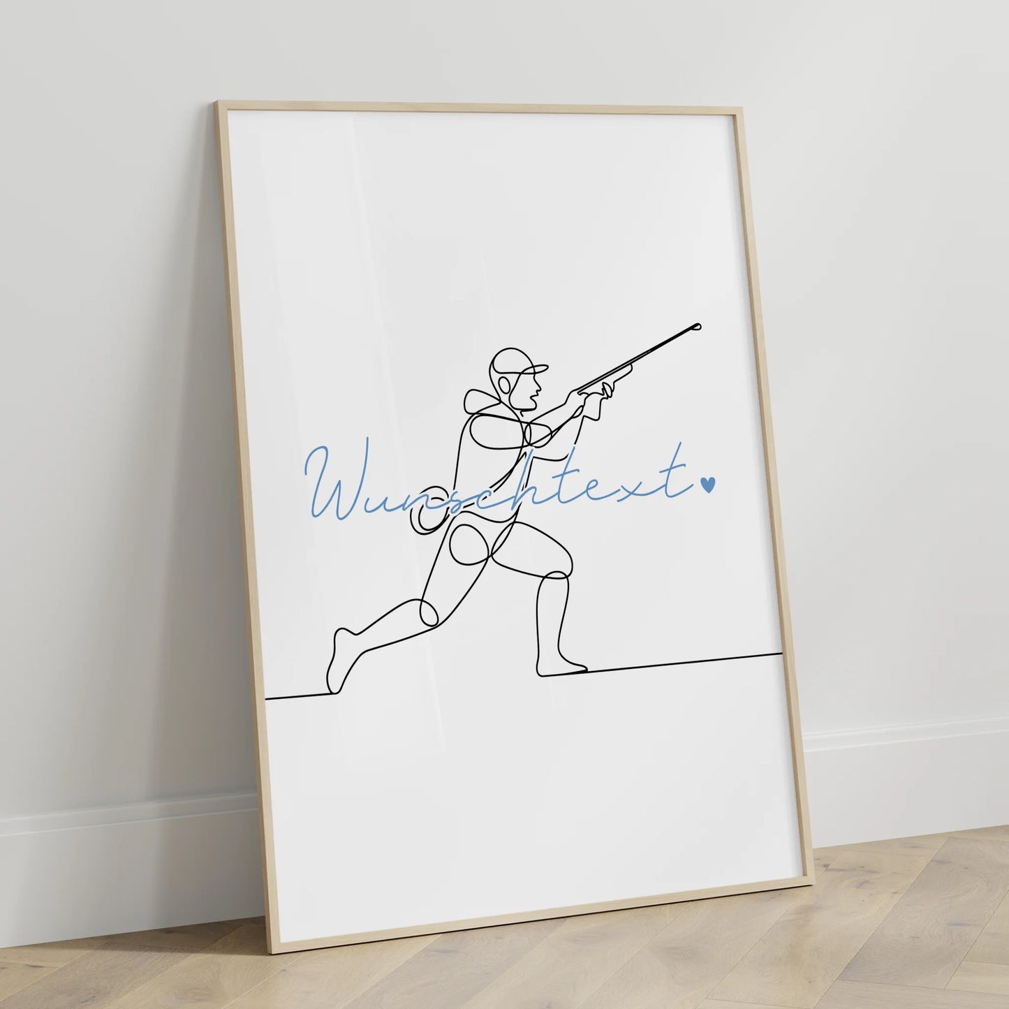 Personalisiertes Poster Lineart Jagen Geschenk Sohn & Bruder für Jäger Jägerin hunting