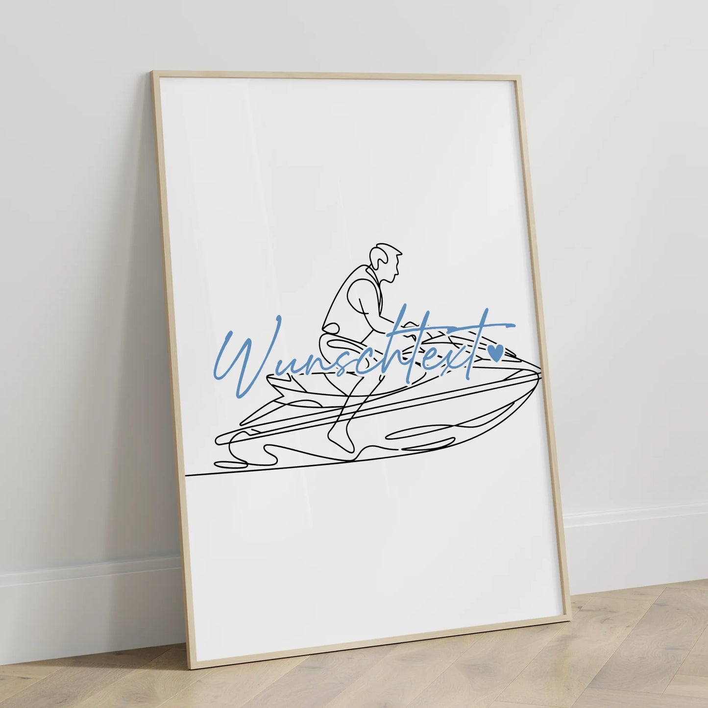 Lineart Poster Personalisiert Jetskifahren Geschenk Sohn & Bruder für Jetskifahrer Jetskifahrerin Jet skiing