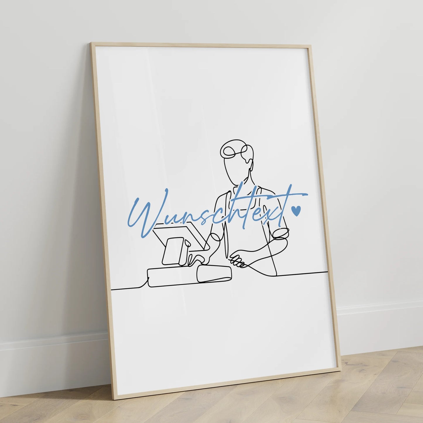 Lineart Poster Kassierer Geschenk Sohn & Bruder für Kassierer Kassiererin cashier