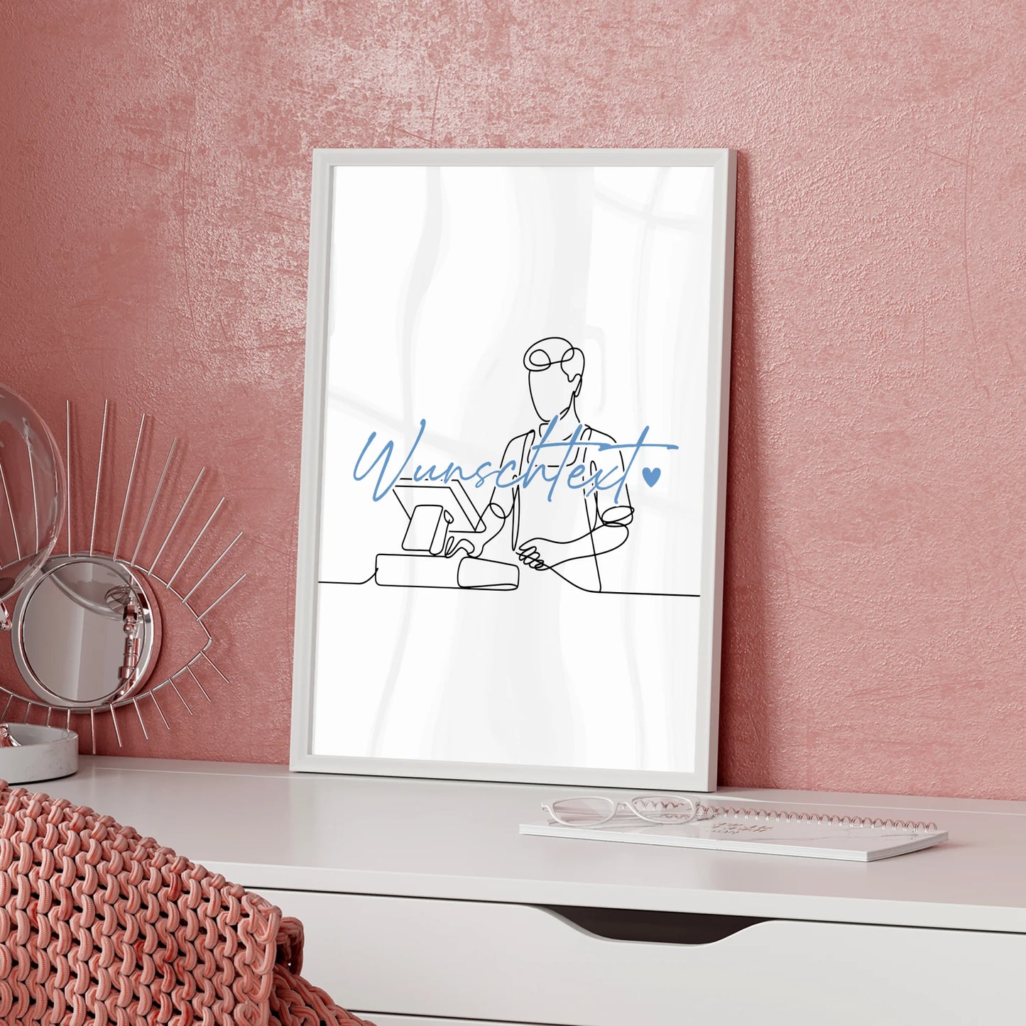 Lineart Poster Kassierer Geschenk Sohn & Bruder für Kassierer Kassiererin cashier