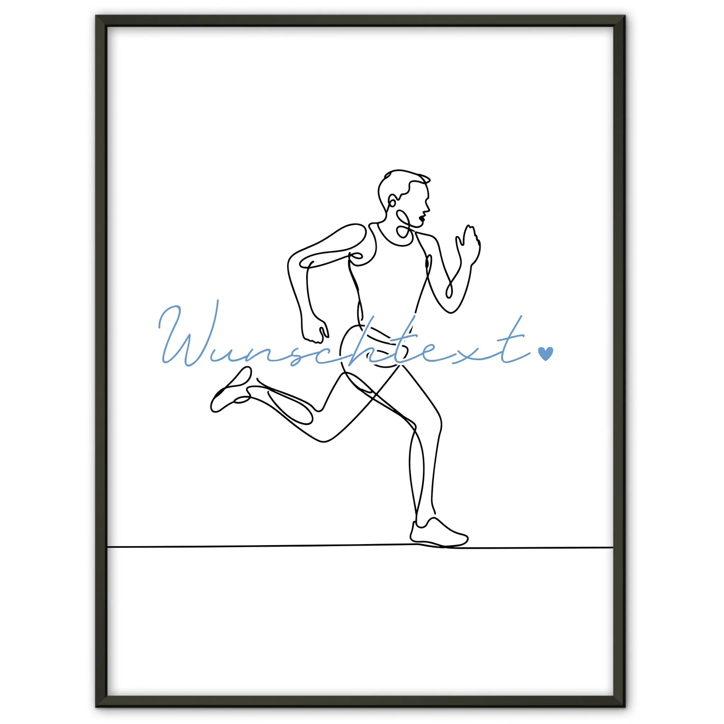 Lineart Poster Personalisiert Marathon Geschenk Sohn & Bruder für Marathonläufer Marathonläuferin Marathon