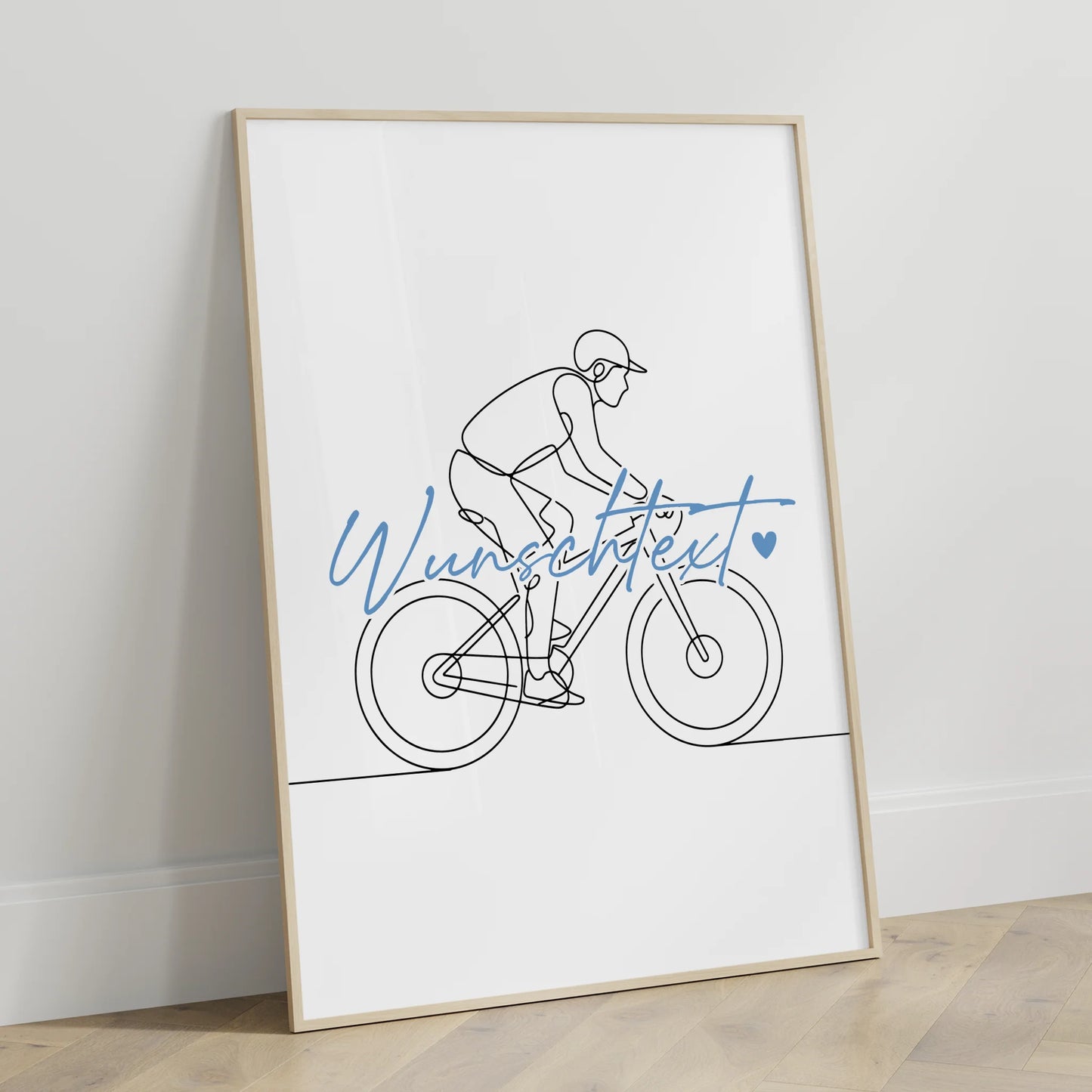 Personalisiertes Poster Lineart Mountainbiken Geschenk Sohn & Bruder für Mountainbiker Mountainbikerin Mountain biking