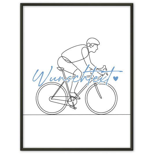 Lineart Poster Radfahren Geschenk Sohn & Bruder für Radfahrer Radfahrerin Ride a bike