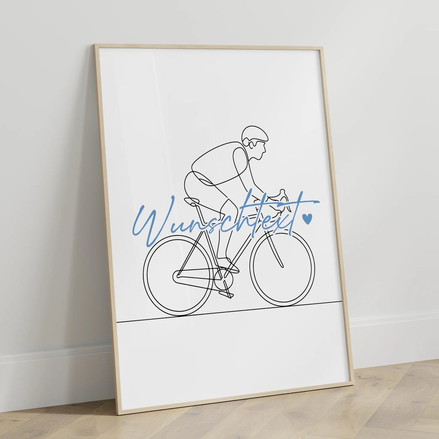 Lineart Poster Radfahren Geschenk Sohn & Bruder für Radfahrer Radfahrerin Ride a bike