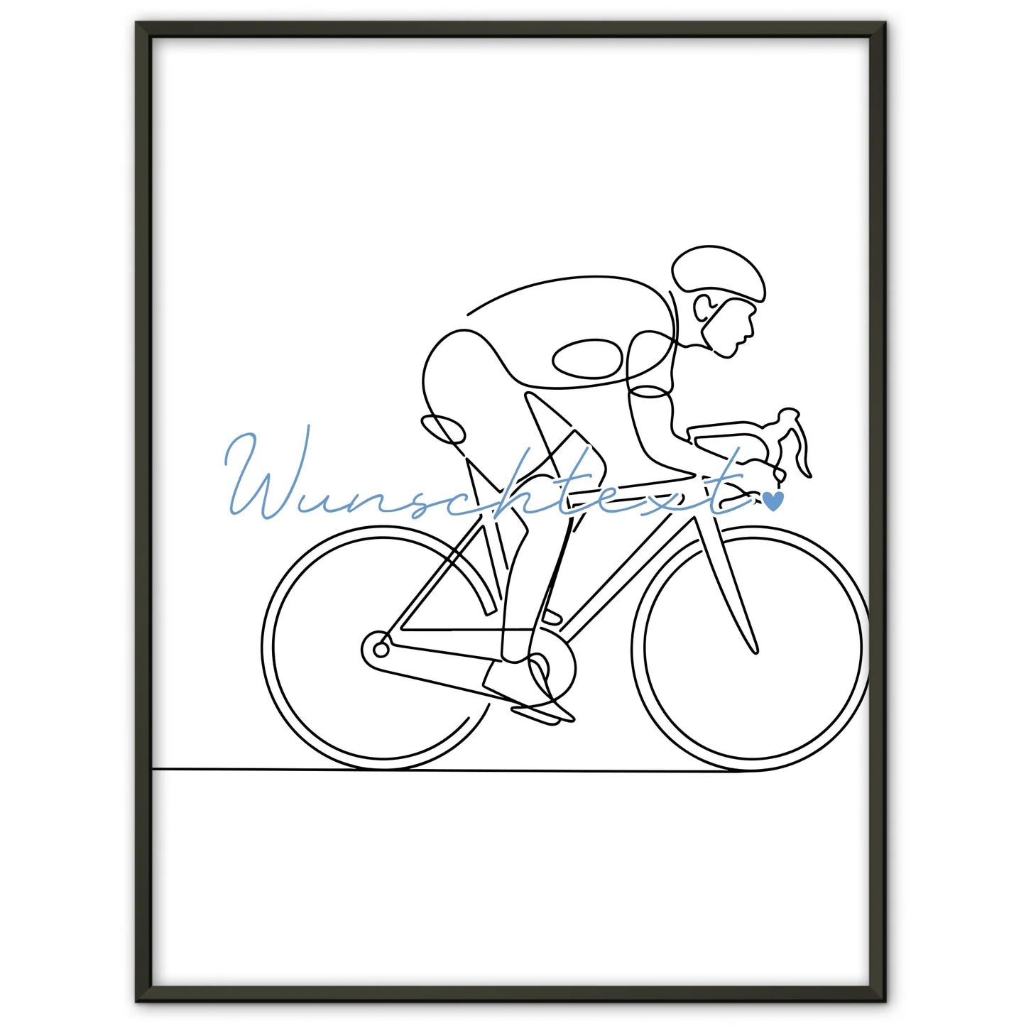 Personalisiertes Poster Lineart Rennradfahren Geschenk Sohn & Bruder für Rennradfahrer Rennradfahrerin Road cycling