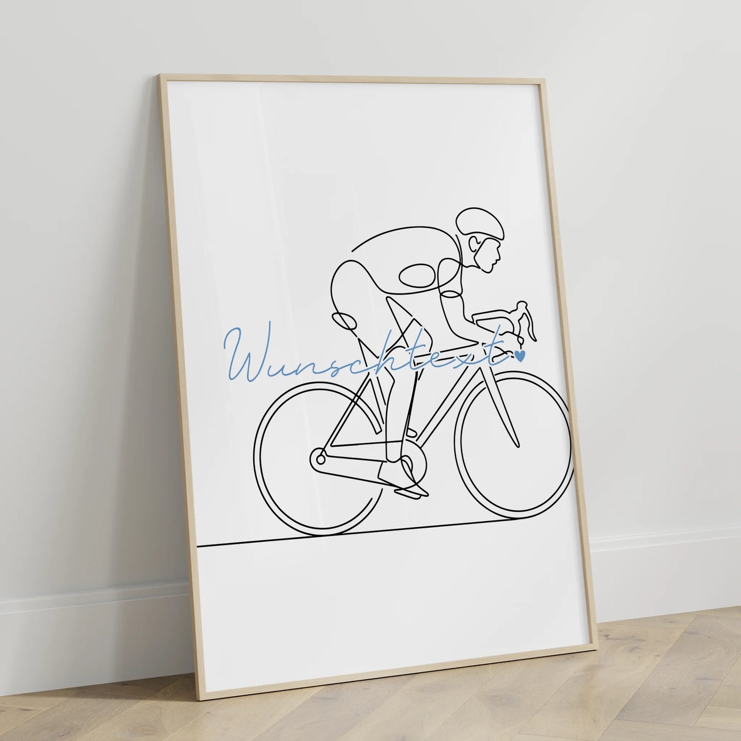 Personalisiertes Poster Lineart Rennradfahren Geschenk Sohn & Bruder für Rennradfahrer Rennradfahrerin Road cycling