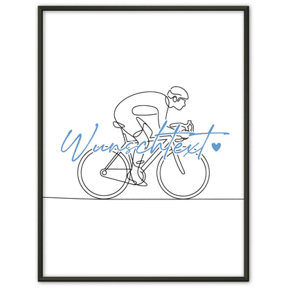 Lineart Poster Personalisiert Rennradfahren Geschenk Sohn & Bruder für Rennradfahrer Rennradfahrerin Road cycling