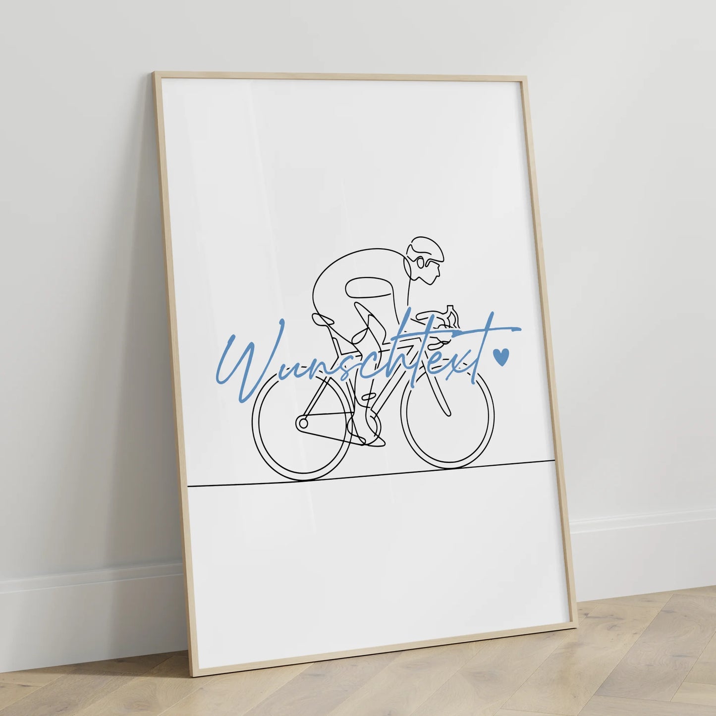 Lineart Poster Personalisiert Rennradfahren Geschenk Sohn & Bruder für Rennradfahrer Rennradfahrerin Road cycling
