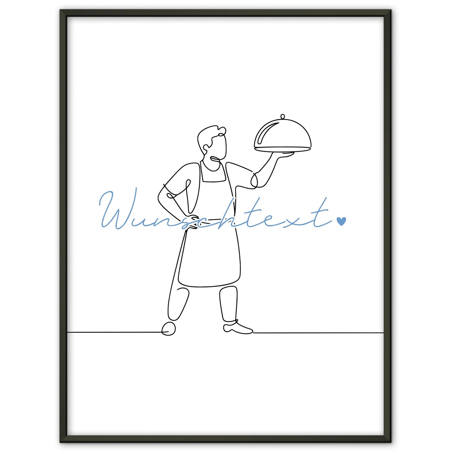 Lineart Poster Restaurantfachmann Geschenk Sohn & Bruder für Restaurantfachmann Restaurantfachfrau Restaurant professional